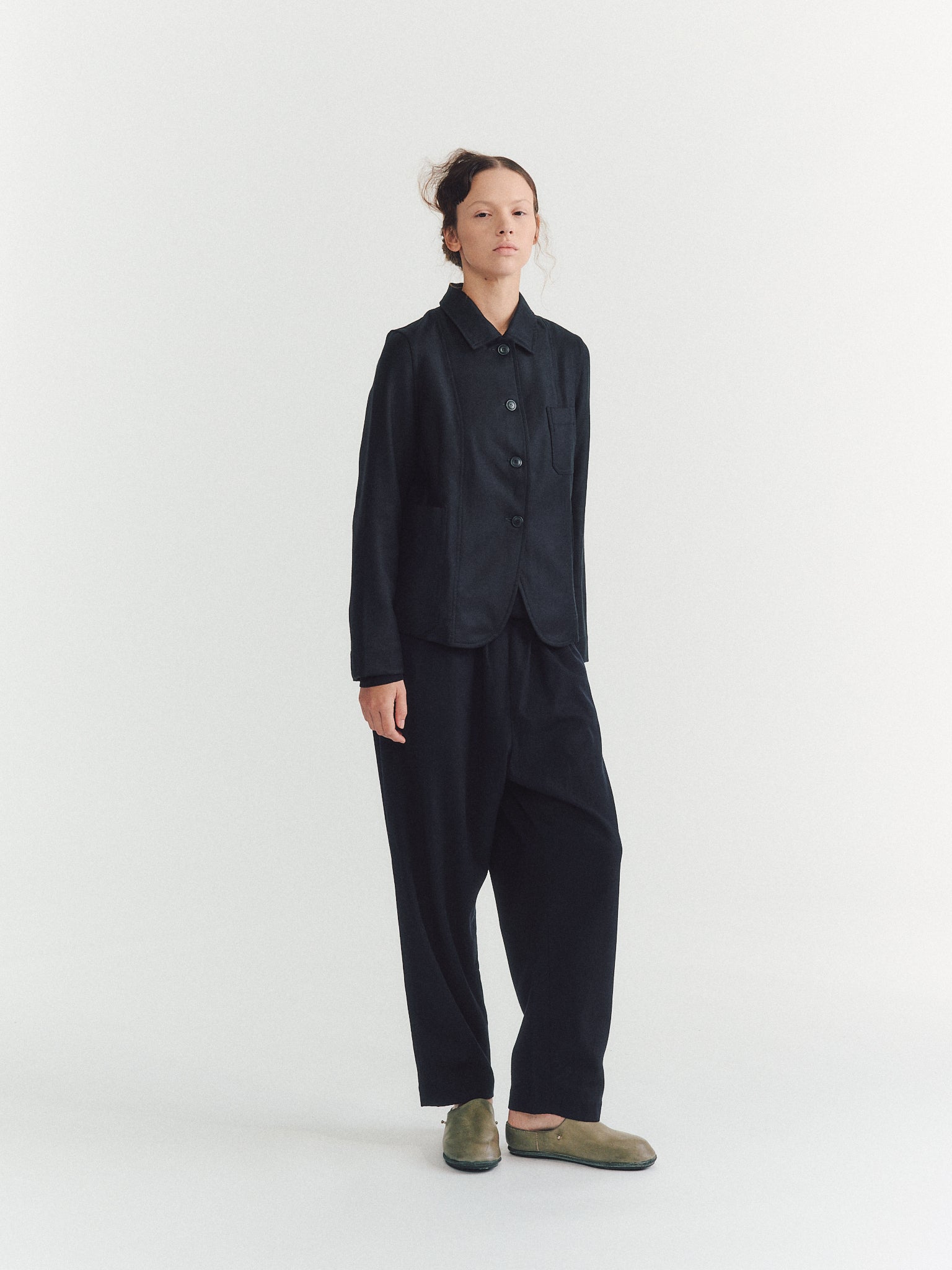 INES JACKET - FLANEL - NAVY