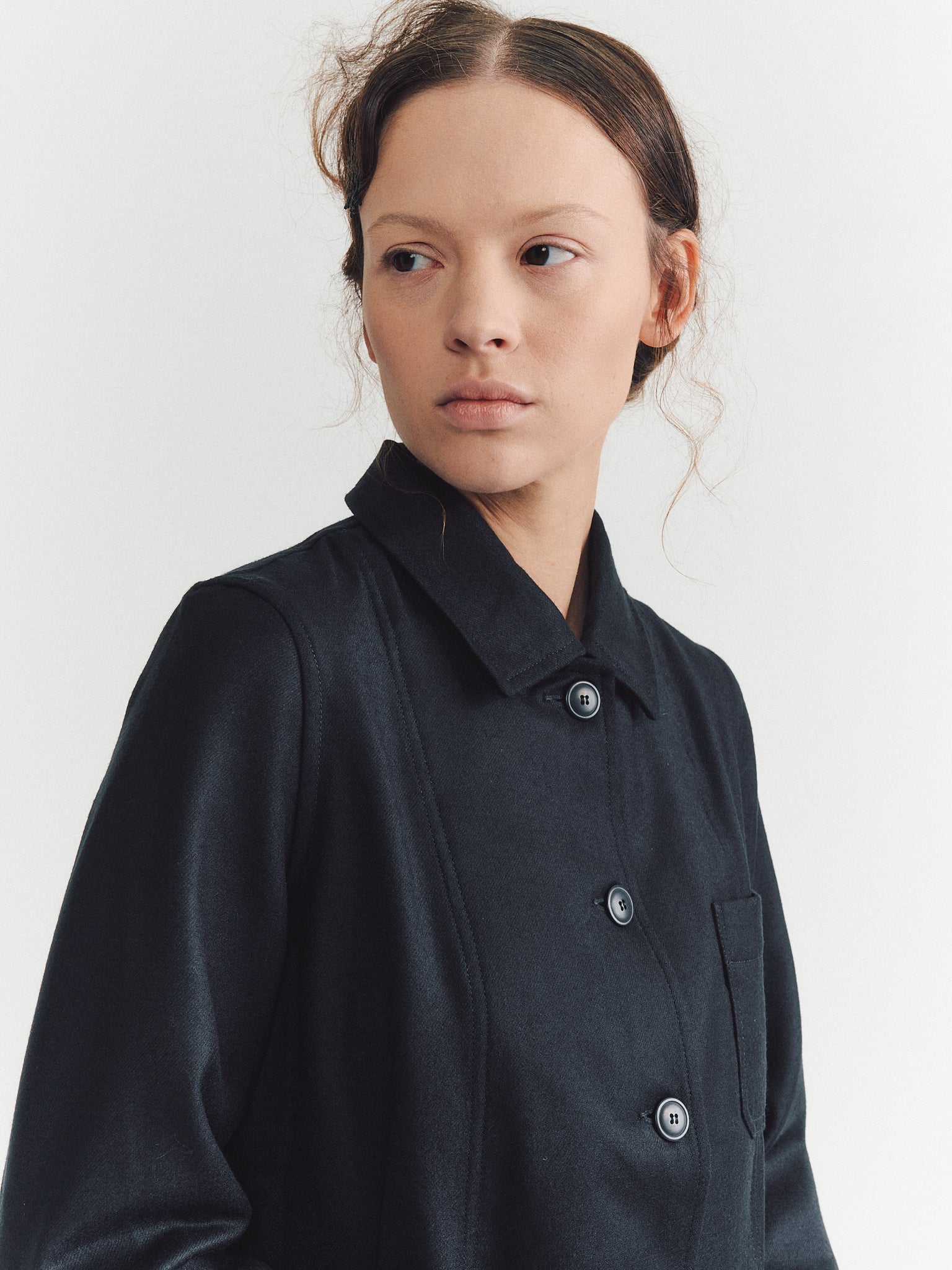 INES JACKET - FLANEL - NAVY