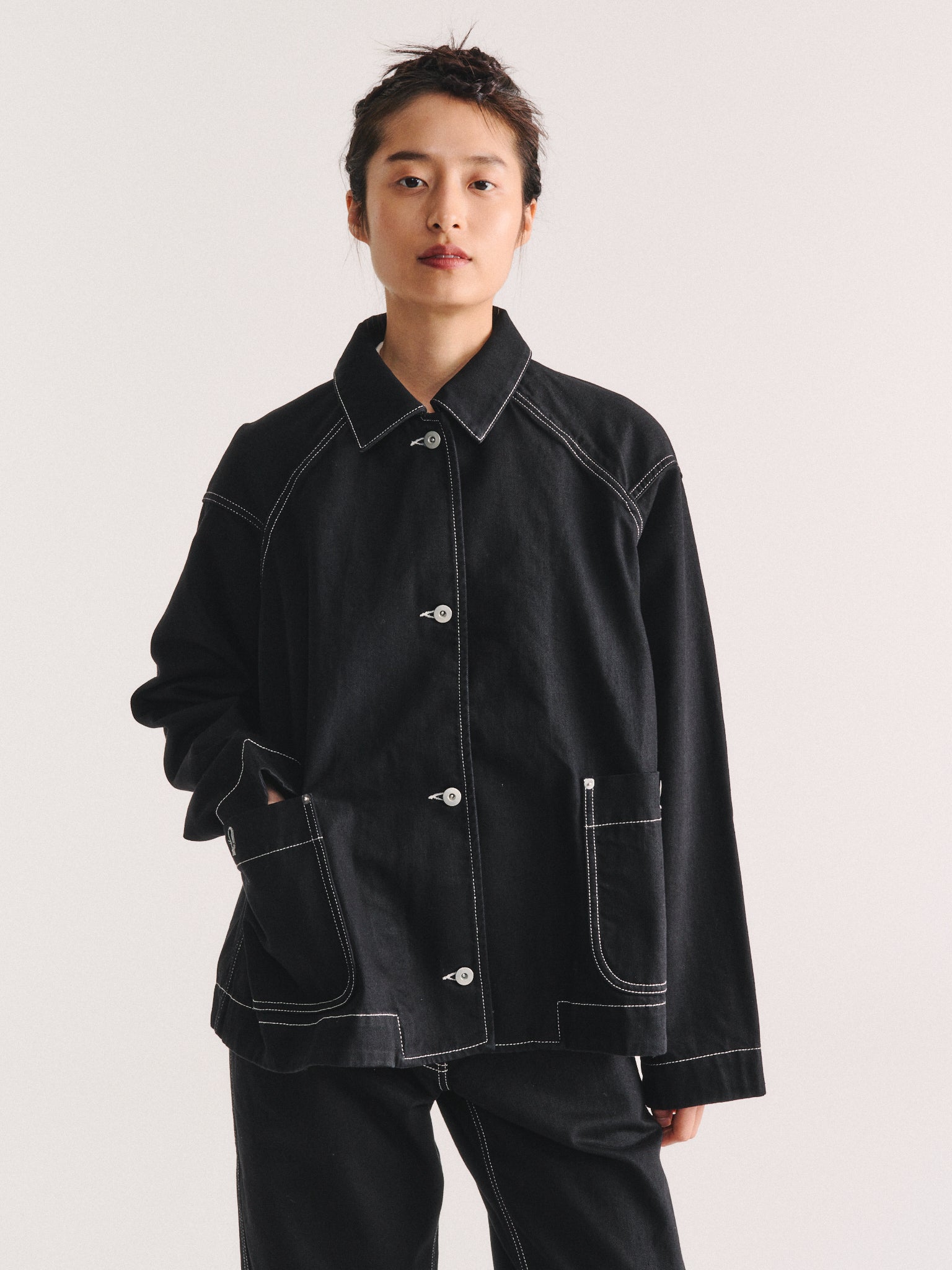 VESTE EN JEAN DRAYS TRAVAIL - DENIM - NOIR