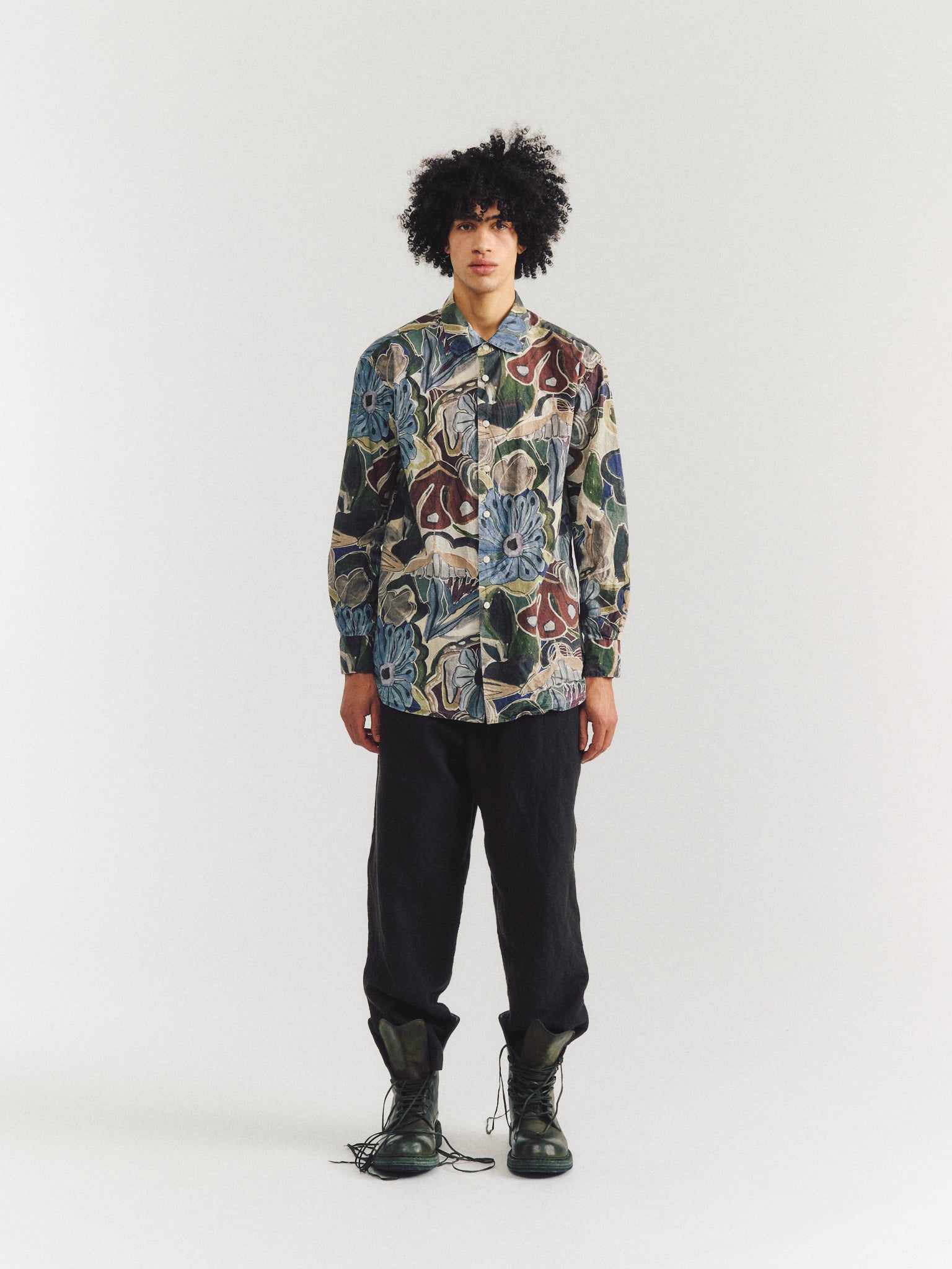 BIG RACCOURCIE SHIRT - PRINT - BROWNS