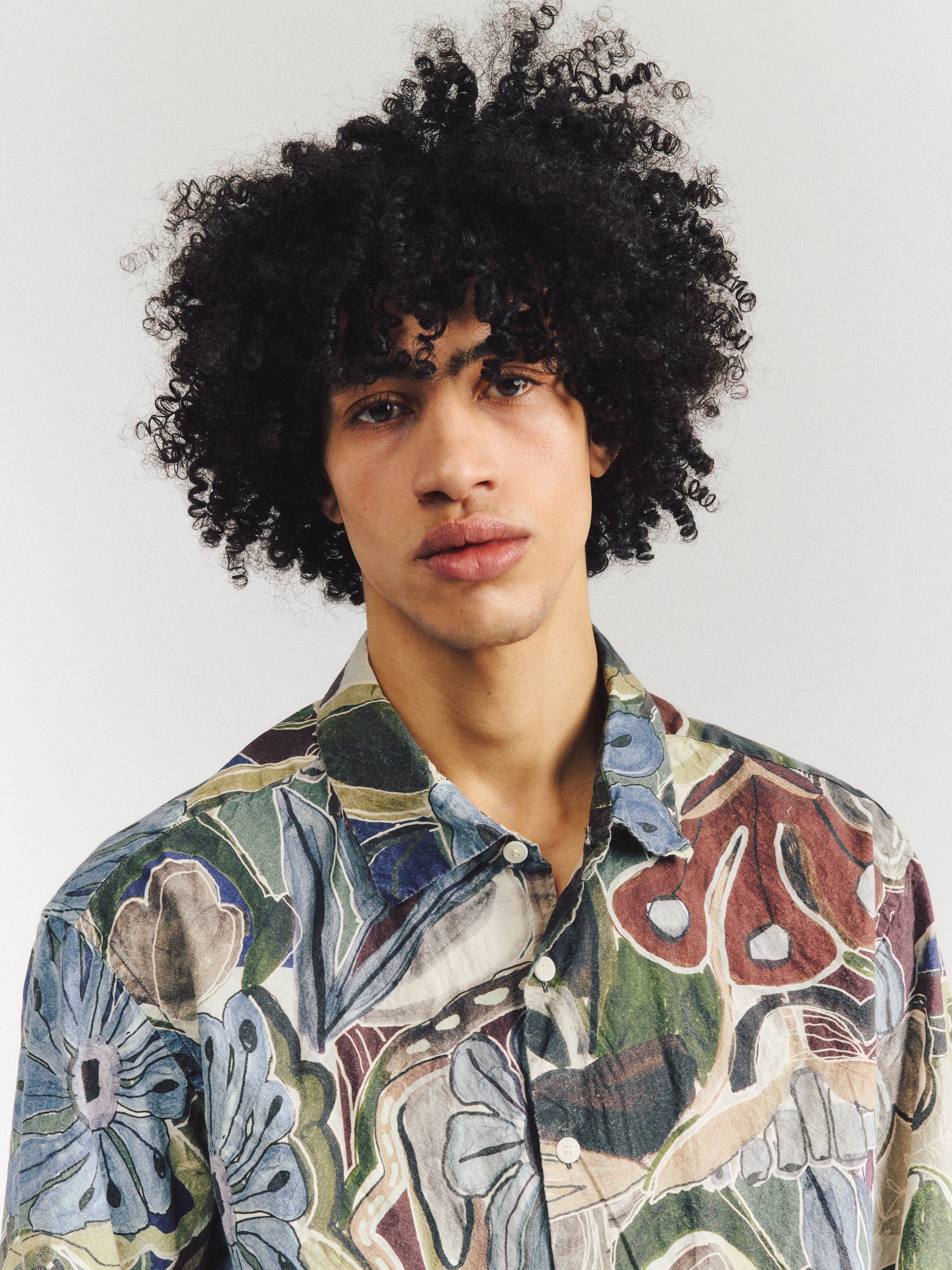 BIG RACCOURCIE SHIRT - PRINT - BROWNS