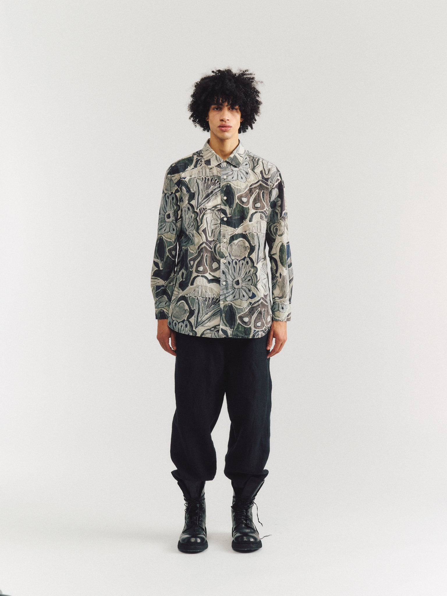 BIG RACCOURCIE SHIRT - PRINT - GREYS