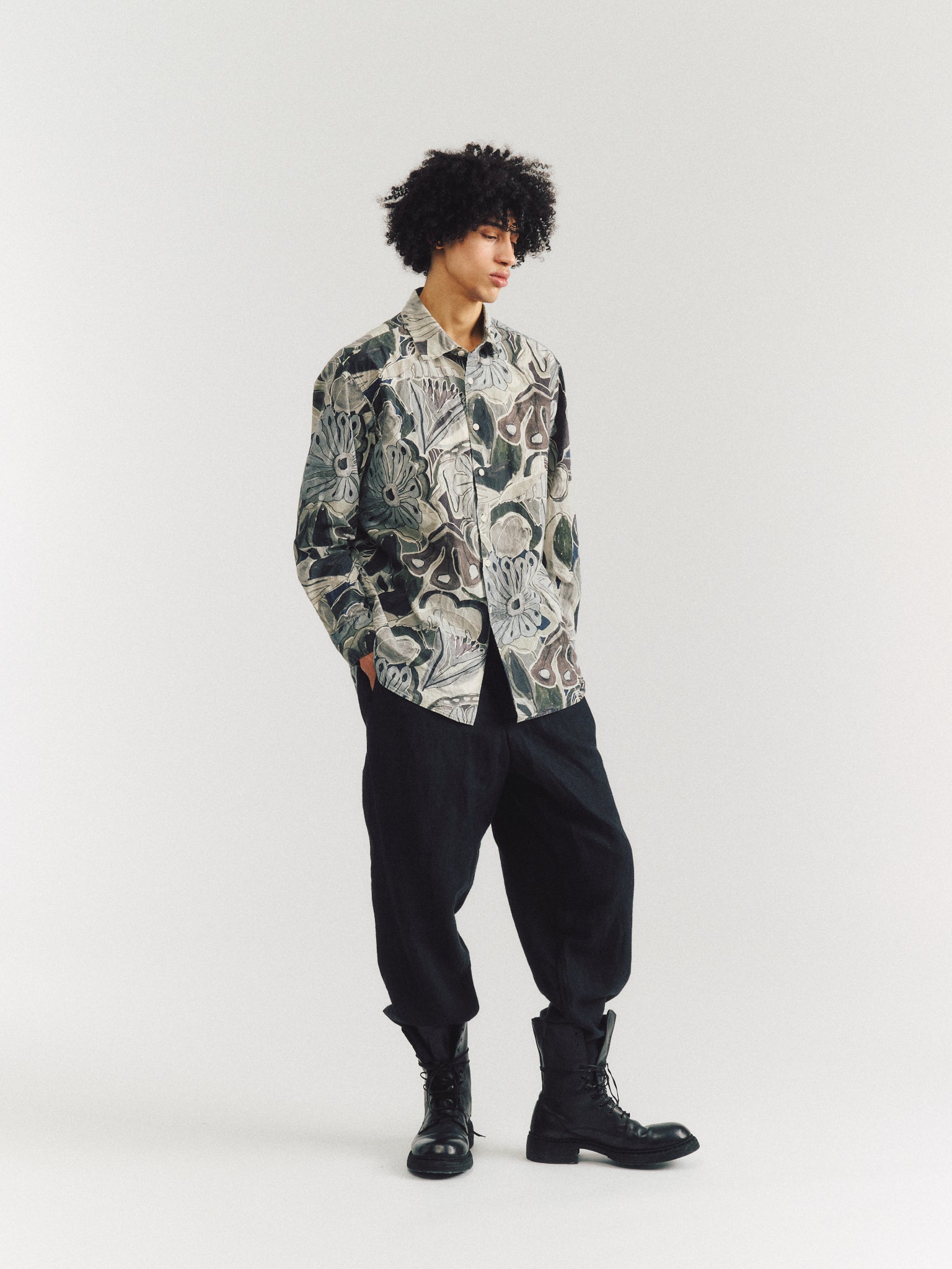 BIG RACCOURCIE SHIRT - PRINT - GREYS