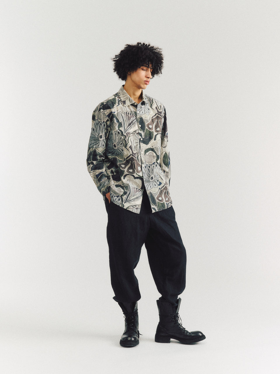 BIG RACCOURCIE SHIRT - PRINT - GREYS