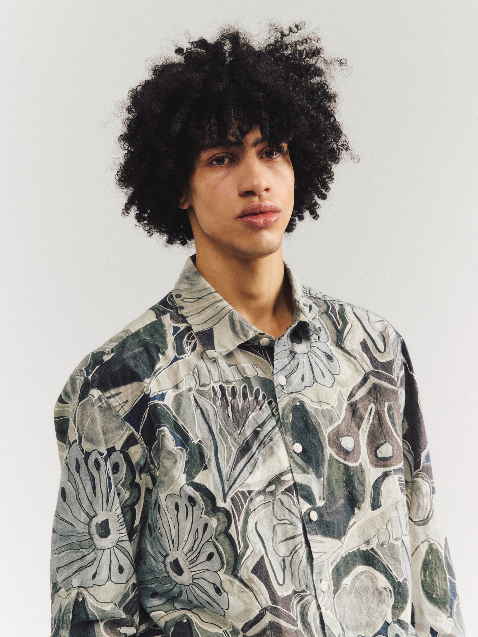BIG RACCOURCIE SHIRT - PRINT - GREYS
