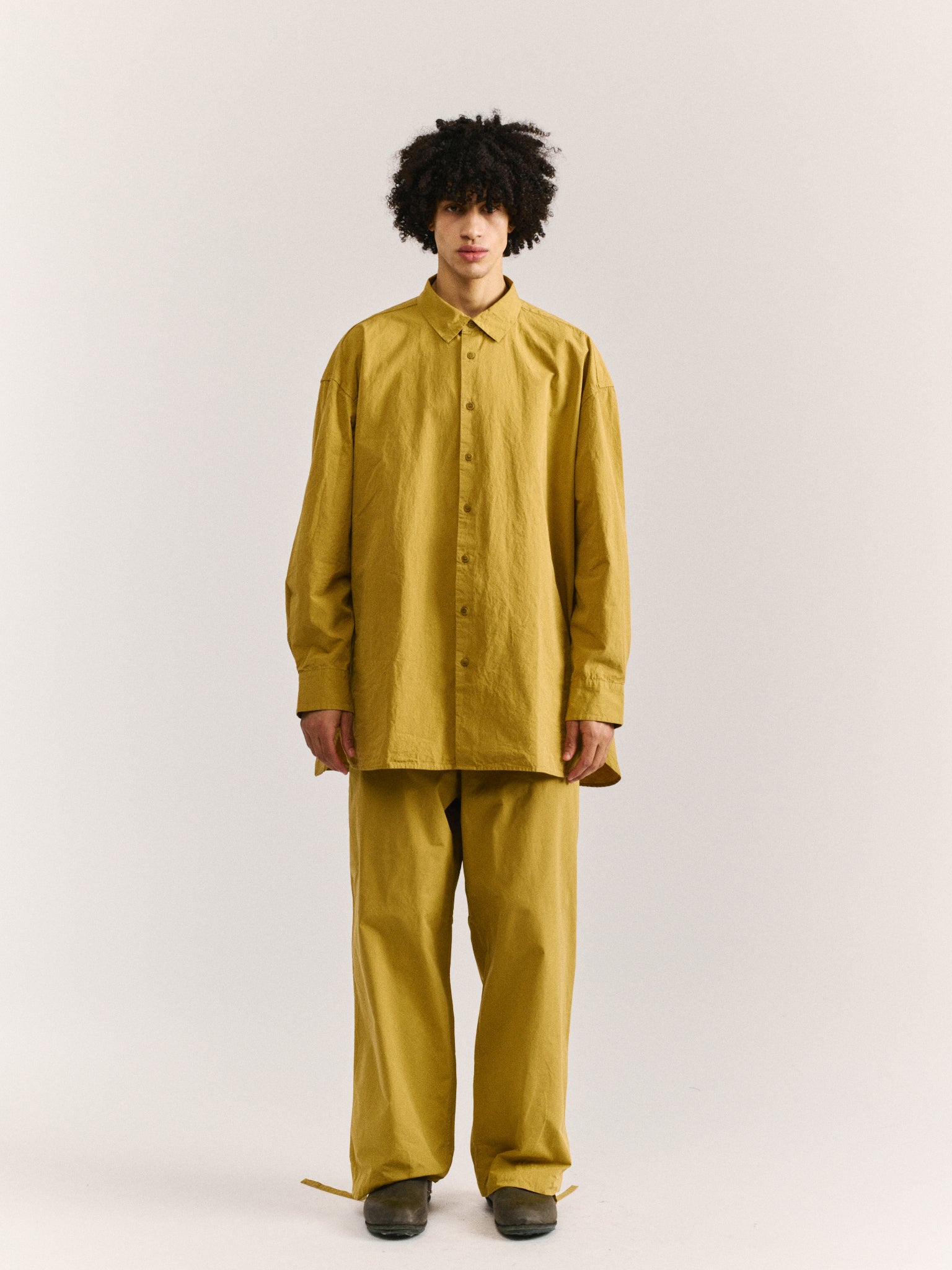 ABEL PANT - PAPER COT - MUSTARD