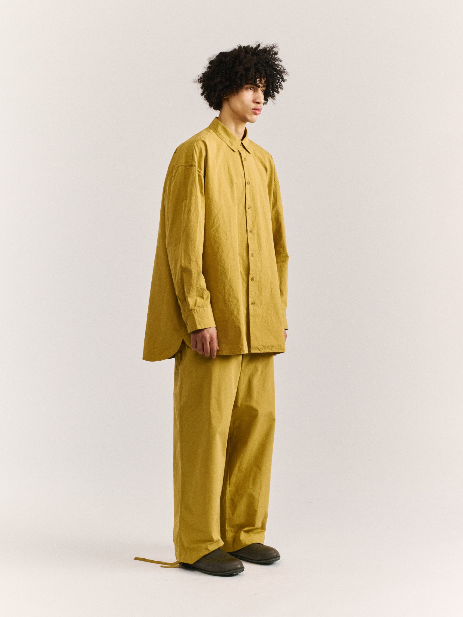 ABEL PANT - PAPER COT - MUSTARD