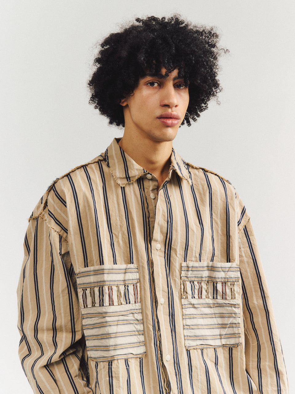 CHEMISE HAMNET À BORDS FRANCS - RAYURES PAPER COT - AS IS N° 2