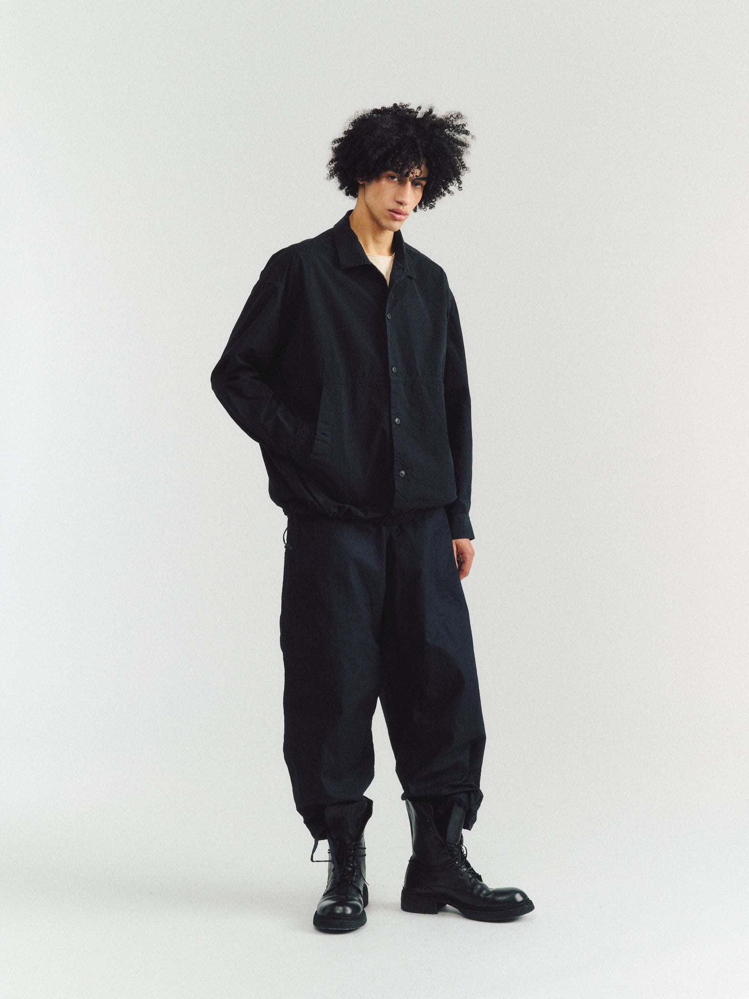 MIKA SHIRT - PAPER COT - PITCH BLACK