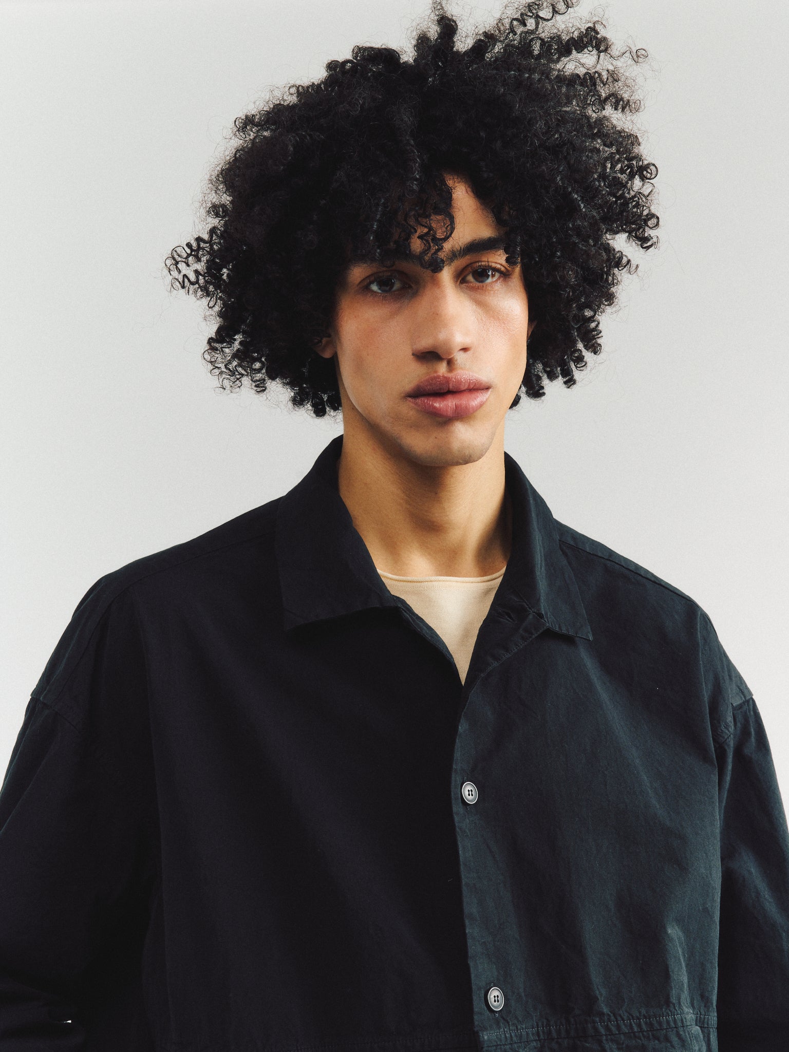 MIKA SHIRT - PAPER COT - PITCH BLACK