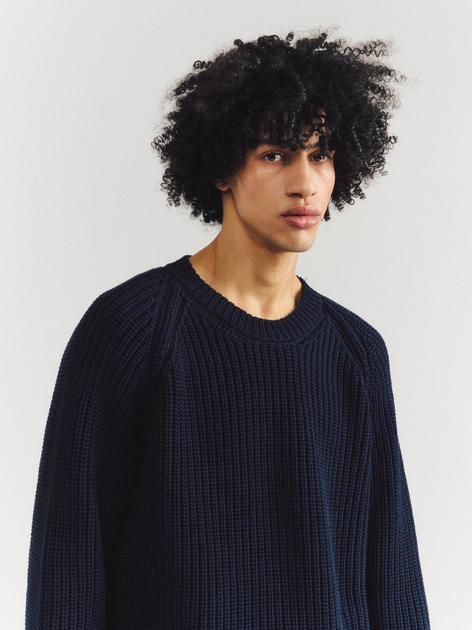 PULL PANNOCCHIA - CRÊPE COT - MARINE