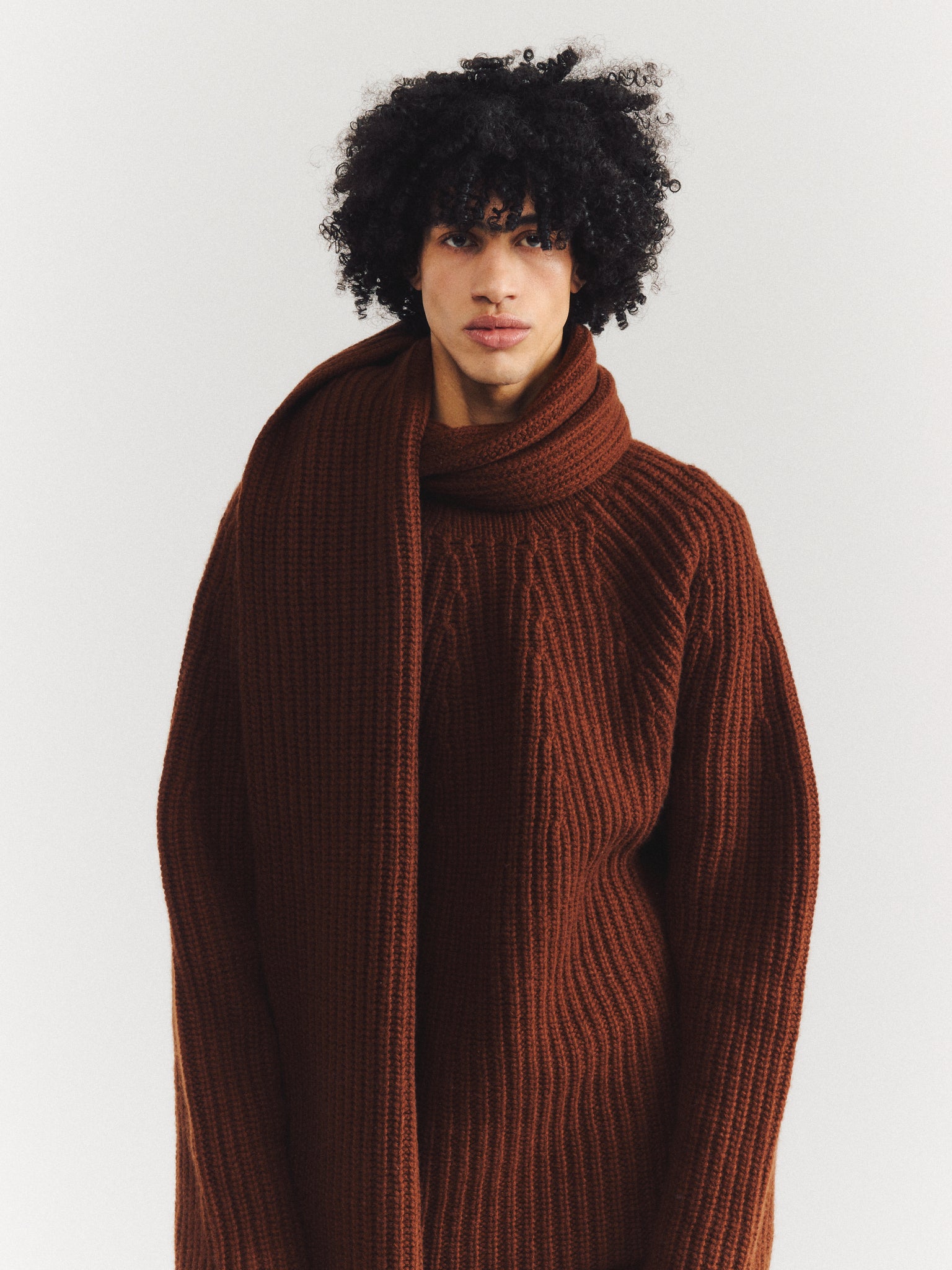 ÉCHARPE PANNOCCHIA - WOOLY 2 - TAN