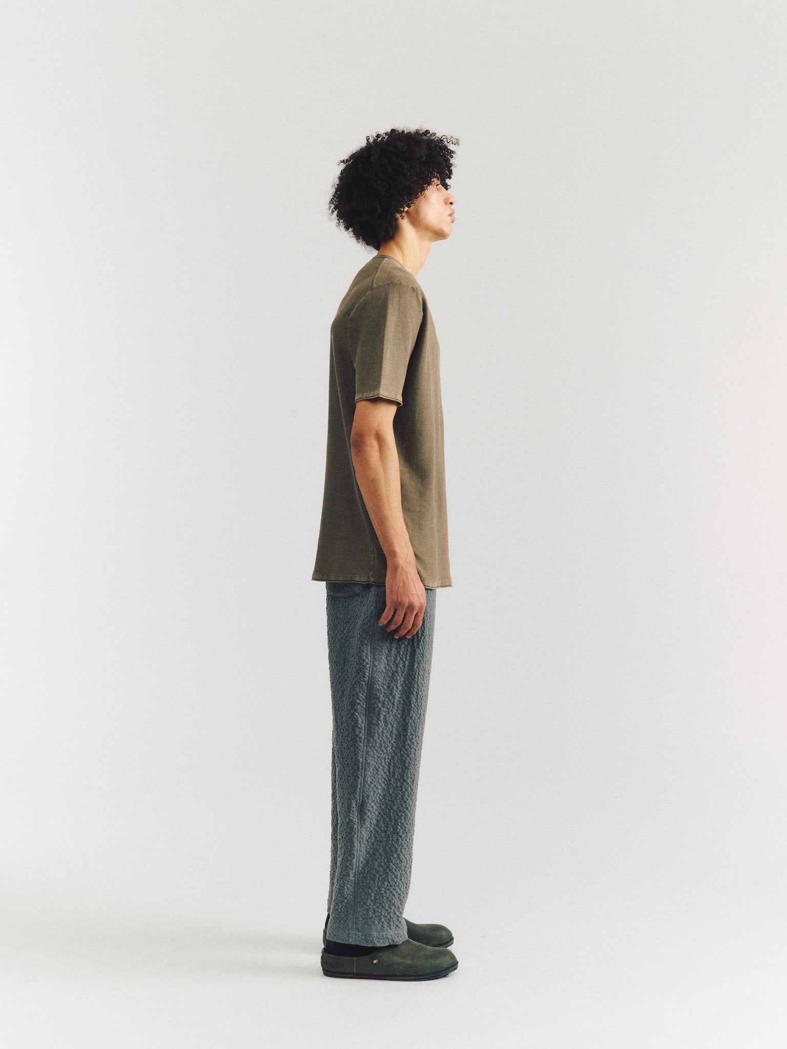 T-SHIRT SURTEINT - FRES COT - KAKI