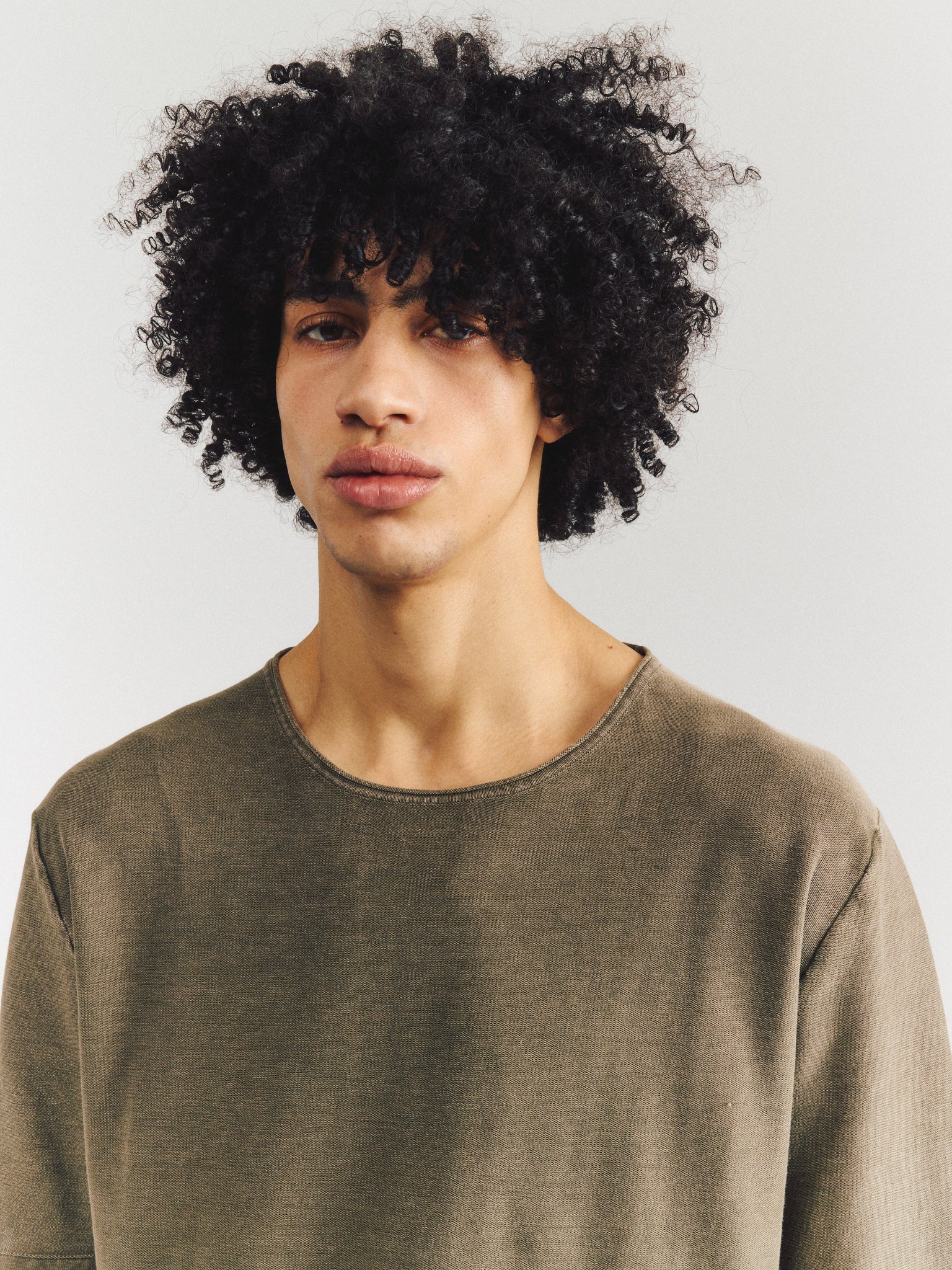 T-SHIRT SURTEINT - FRES COT - KAKI