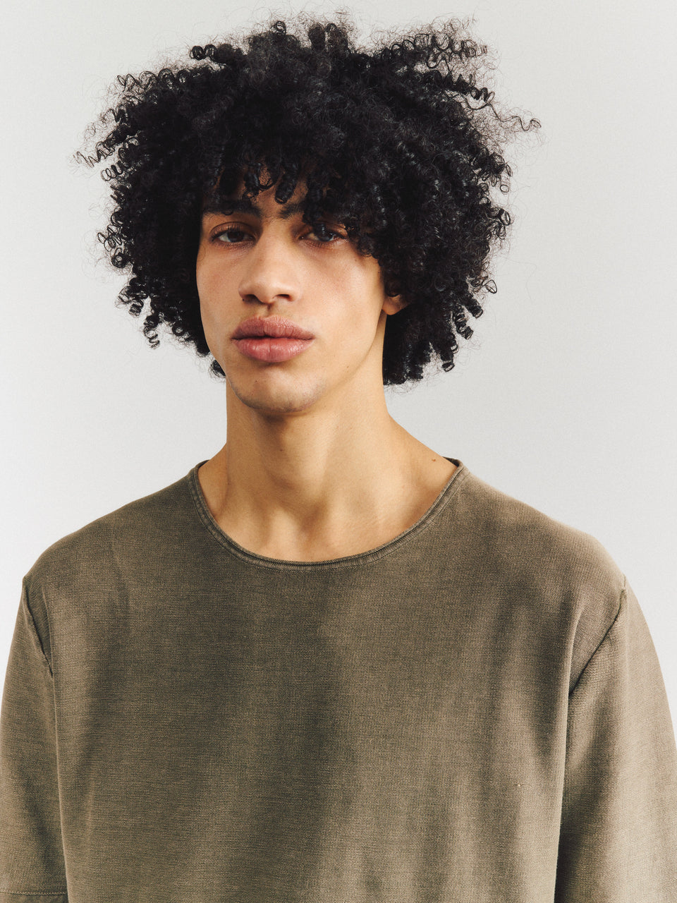 T-SHIRT SURTEINT - FRES COT - KAKI