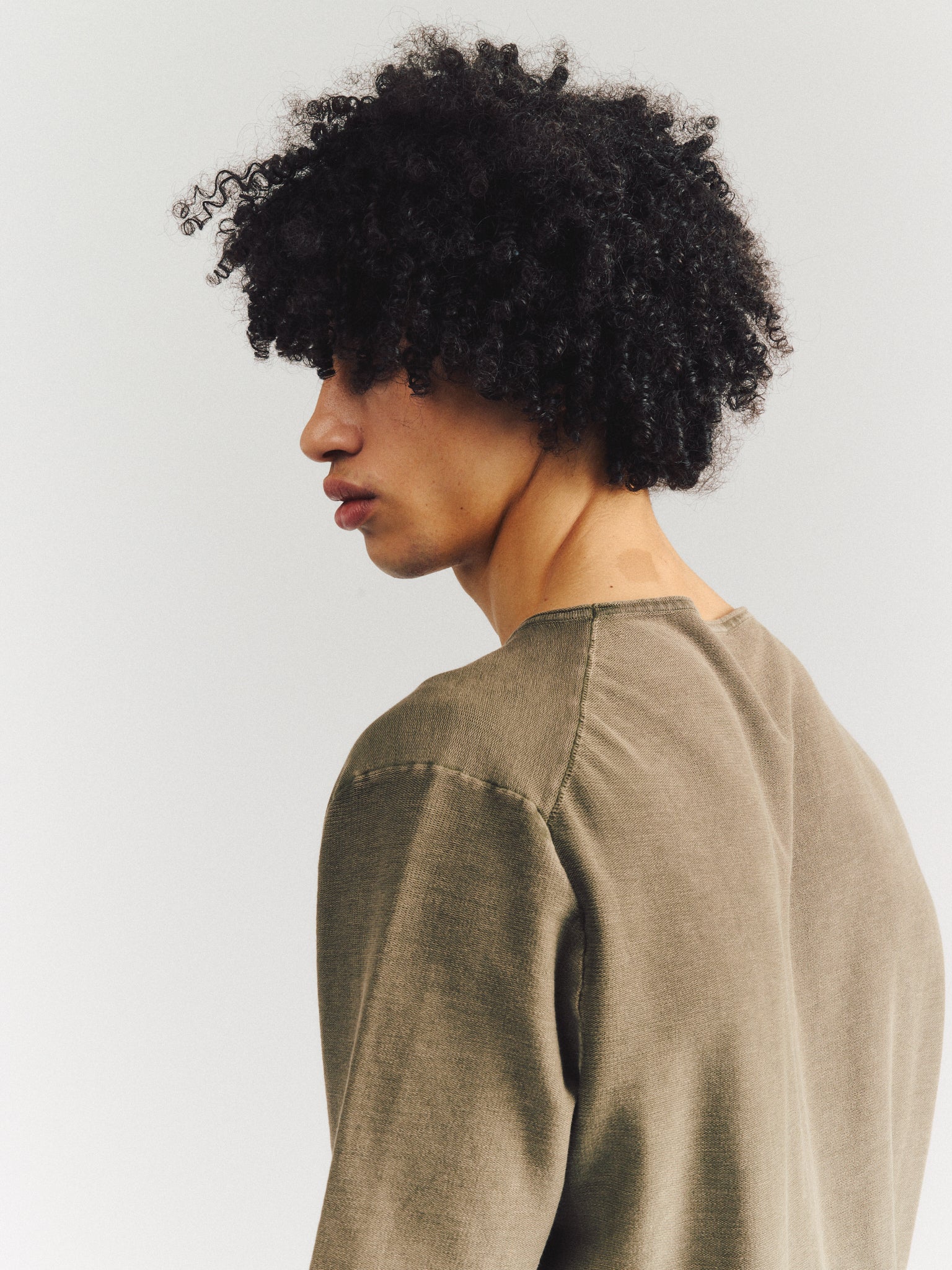 T-SHIRT SURTEINT - FRES COT - KAKI