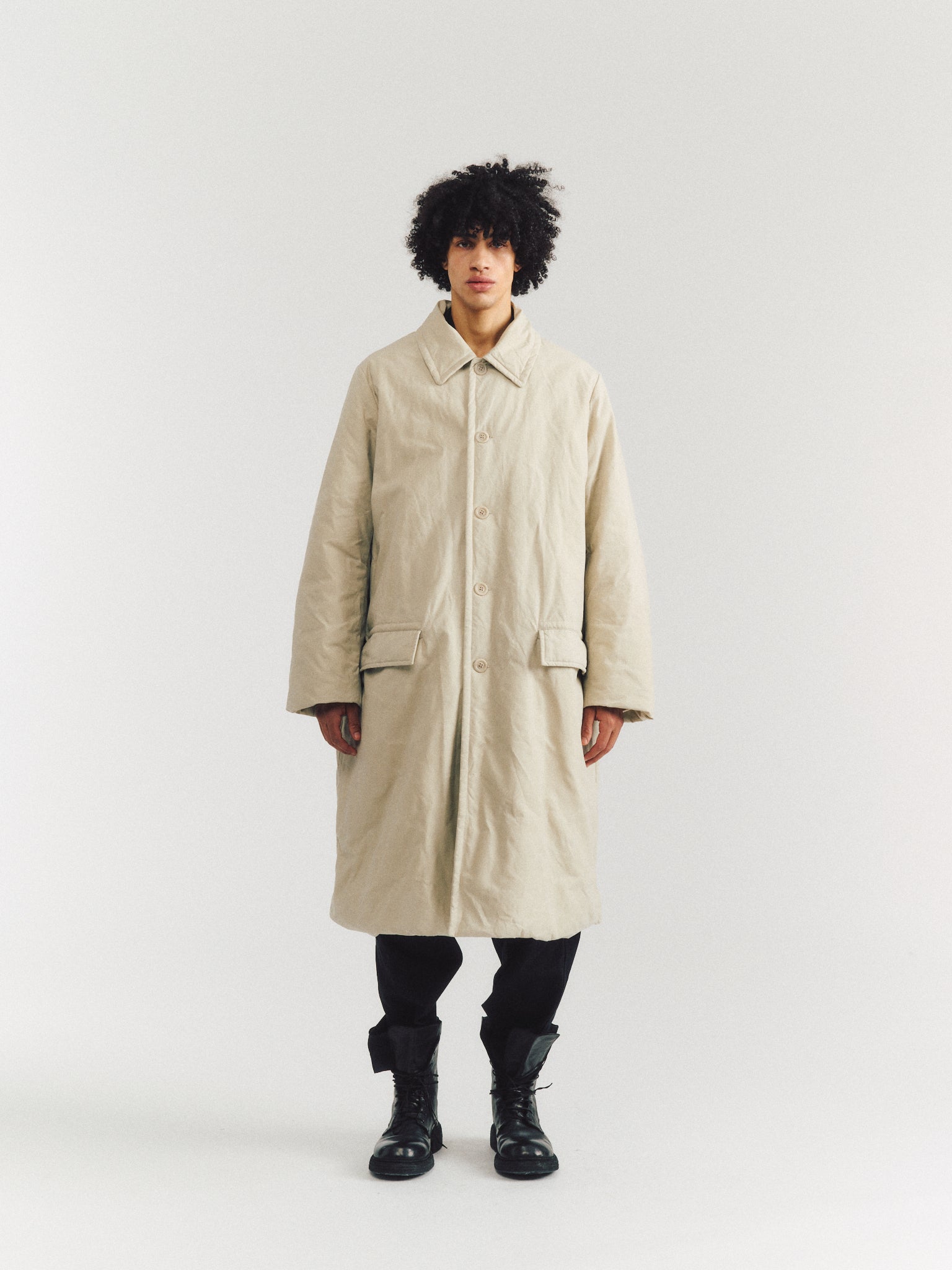 MILU COAT - H WAX - ARGILE