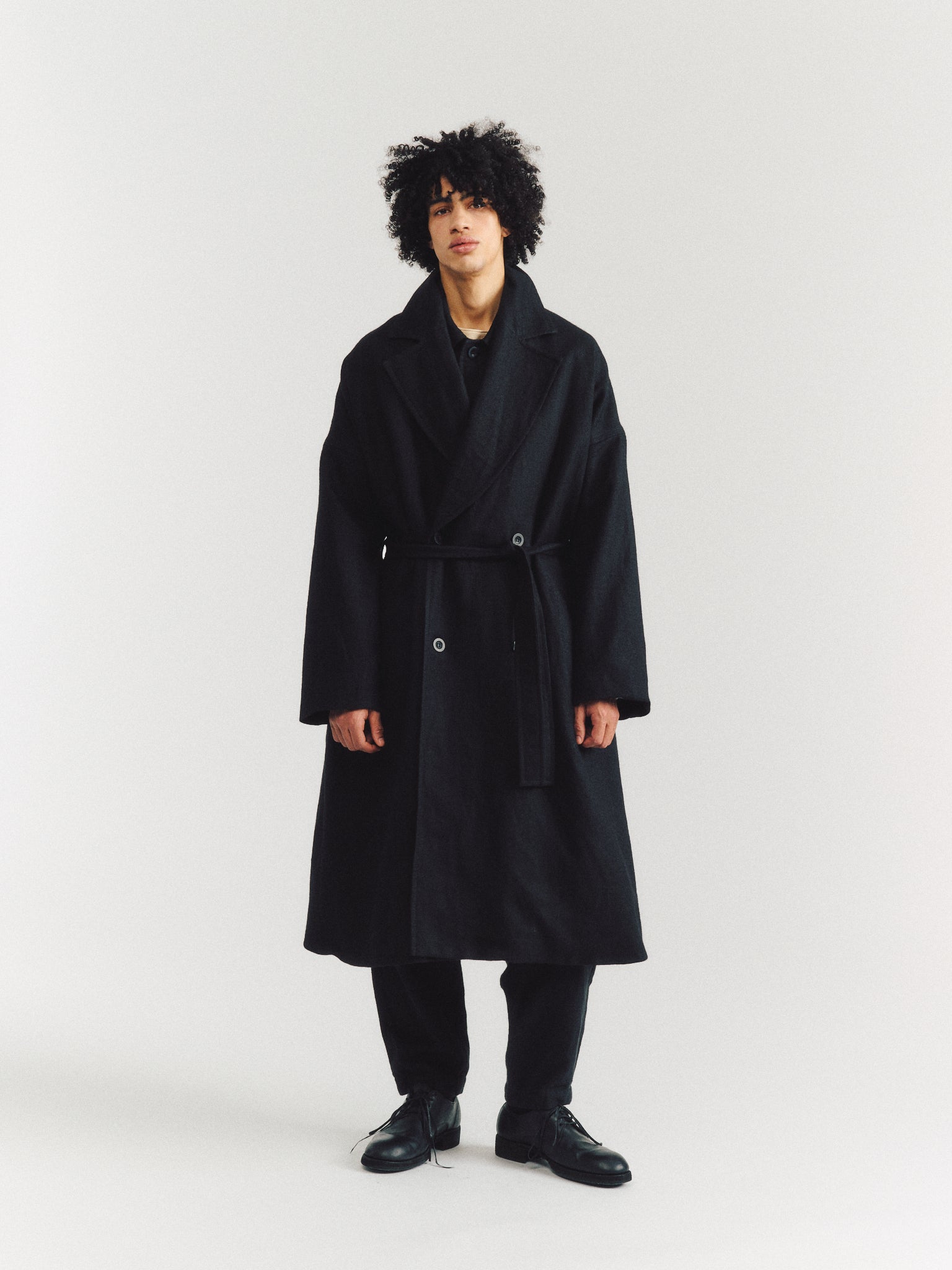 GREAT COAT - FELT - BLACK