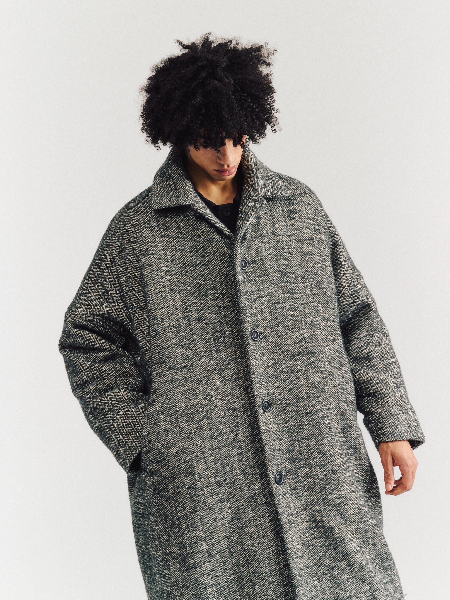 MANTEAU BIG BLOBBY - DONY - GRIS