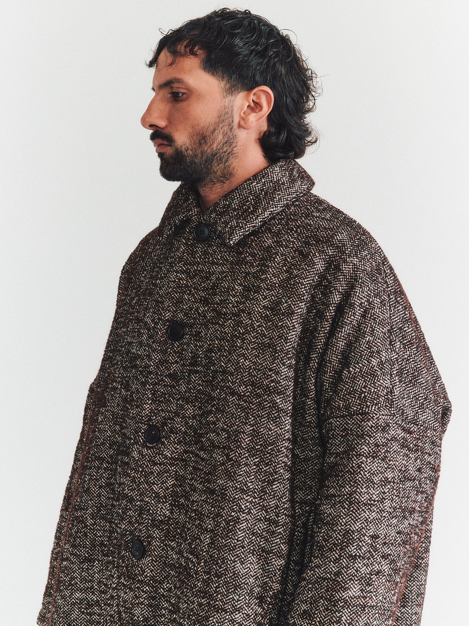 MANTEAU BIG BLOBBY - DONY - MARRON FONCÉ