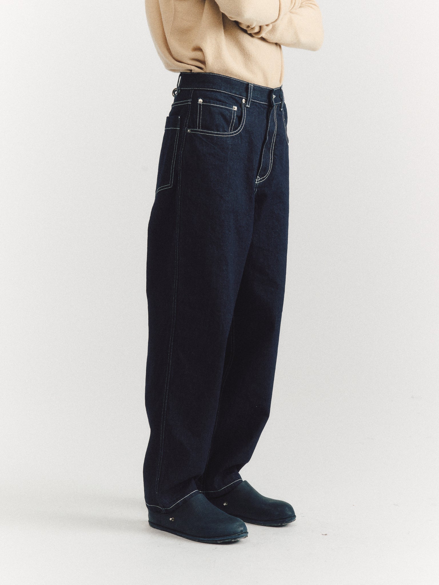 PANTALON EN DENIM LEO - DENIM M - INDIGO