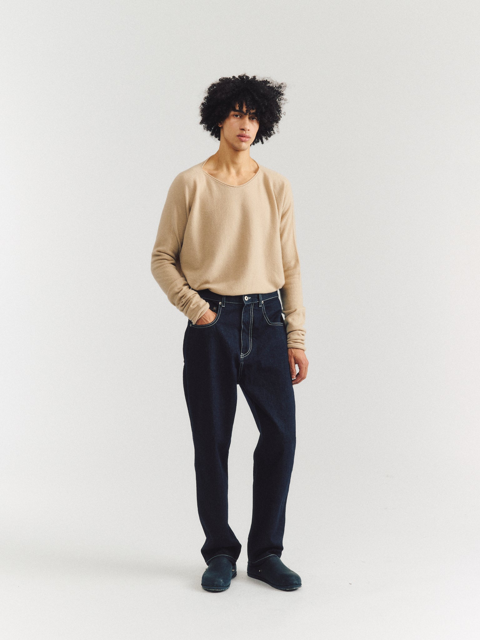 PANTALON EN DENIM LEO - DENIM M - INDIGO