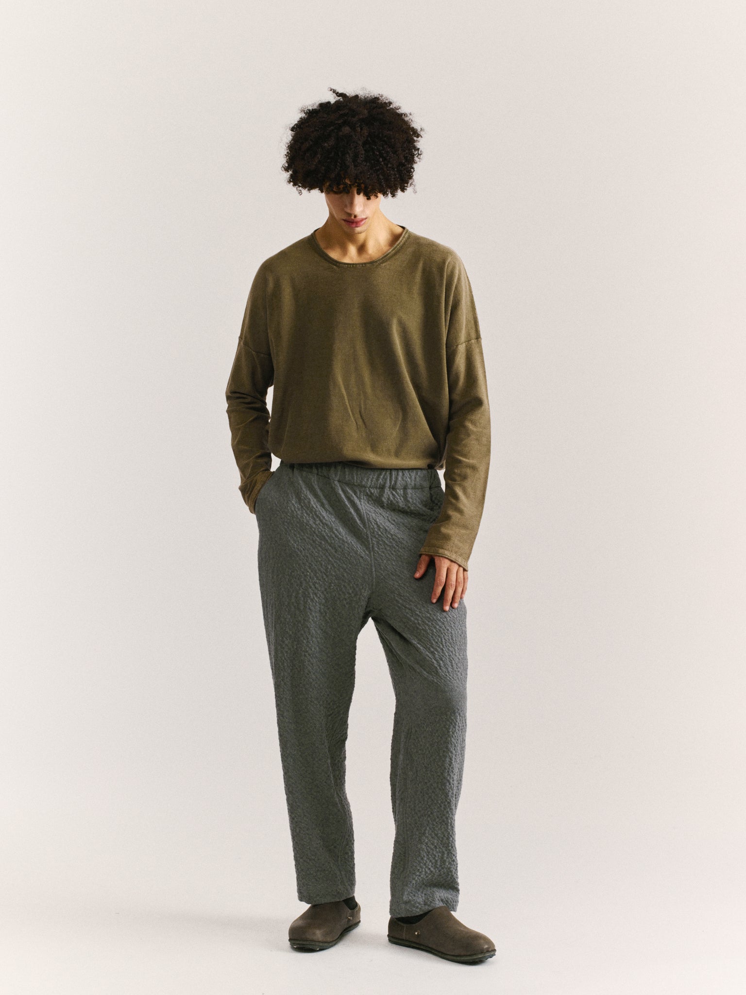 PANTALON FABI - NOBLE CASH - GRIS FONCÉ