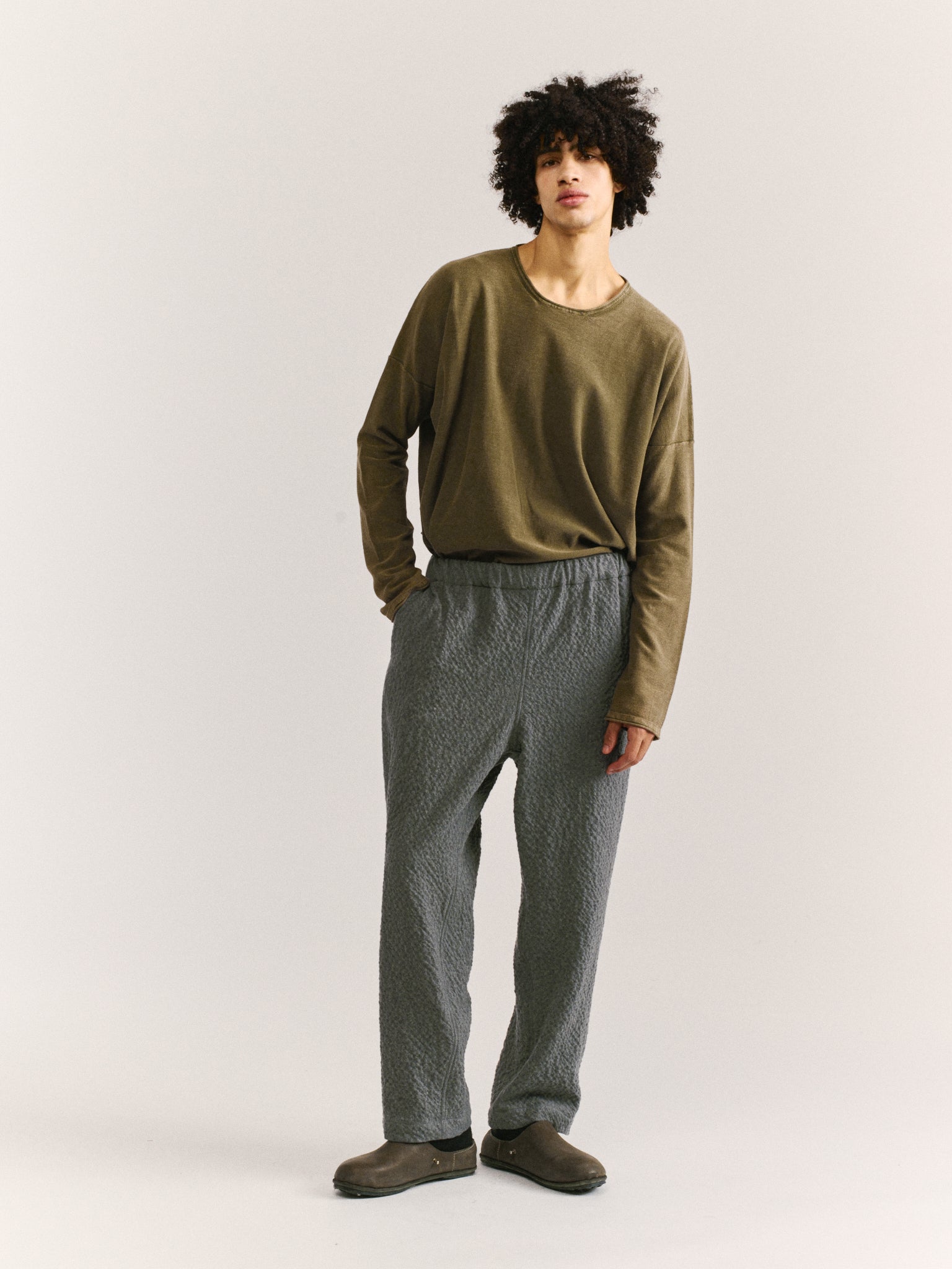 PANTALON FABI - NOBLE CASH - GRIS FONCÉ