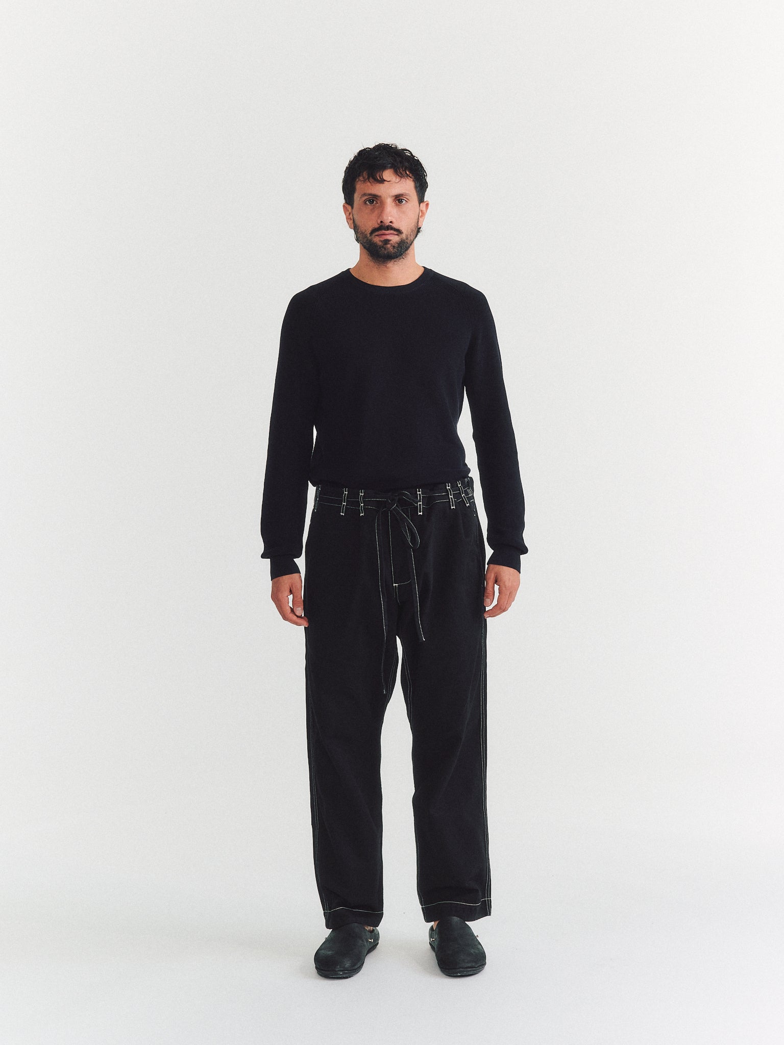 TIE ME UP PANT - DENIM L - BLACK