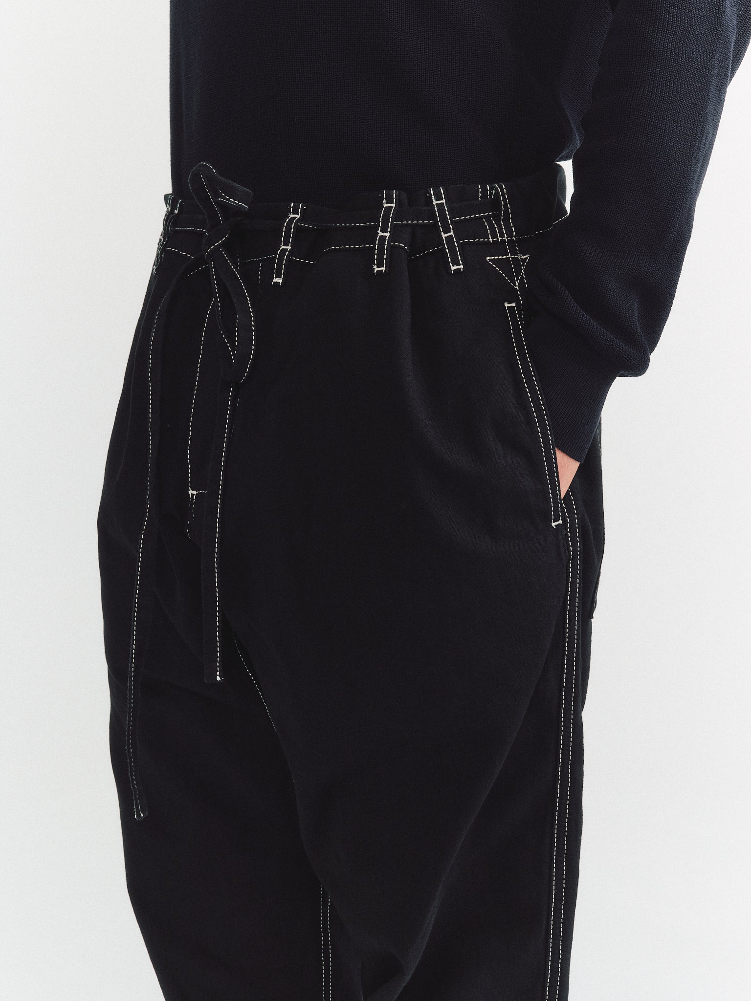 TIE ME UP PANT - DENIM L - BLACK