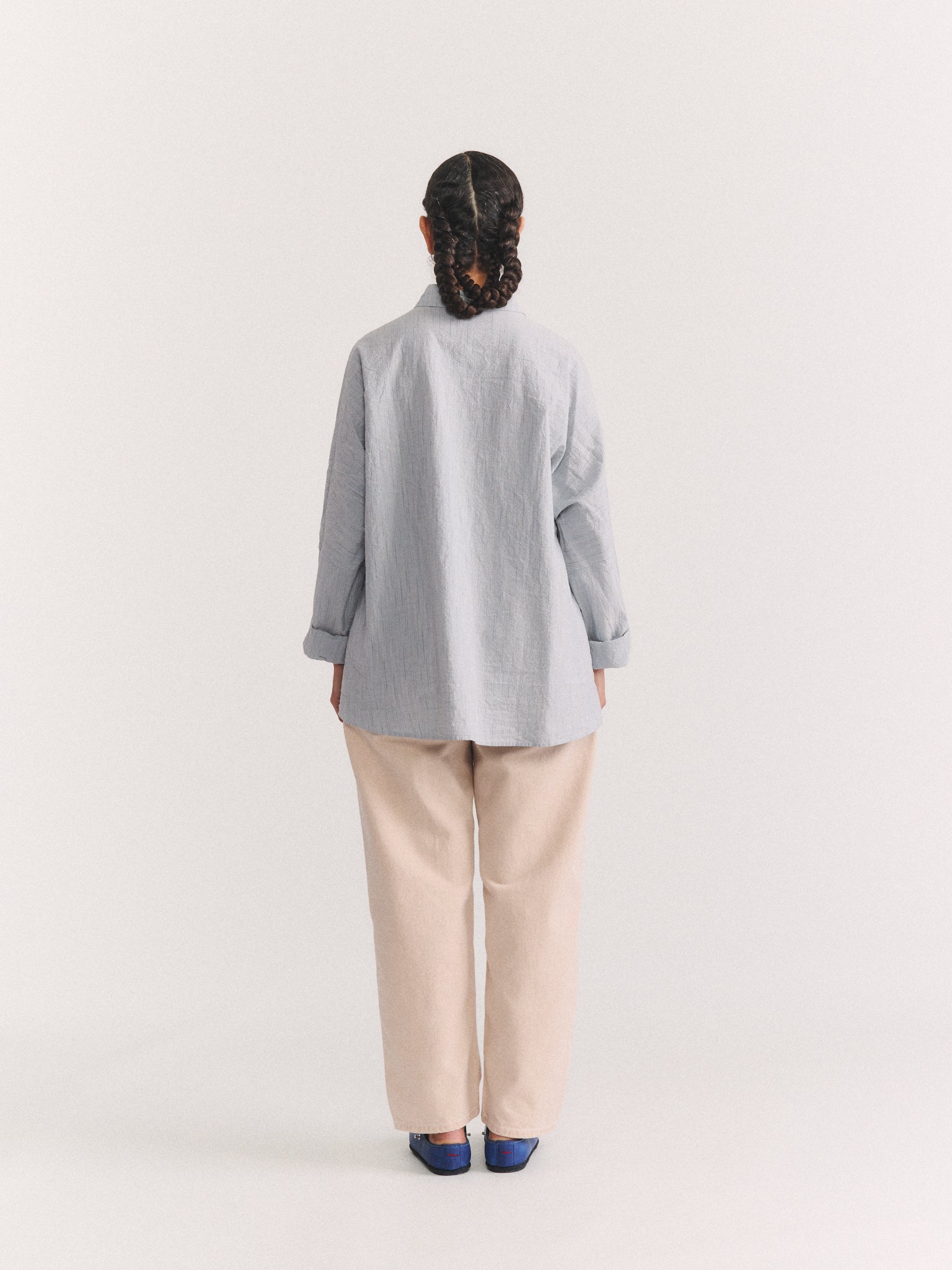 T-SHIRT WAGA MANCHES LONGUES - WIND STRIPE - RAYURE BLEUE