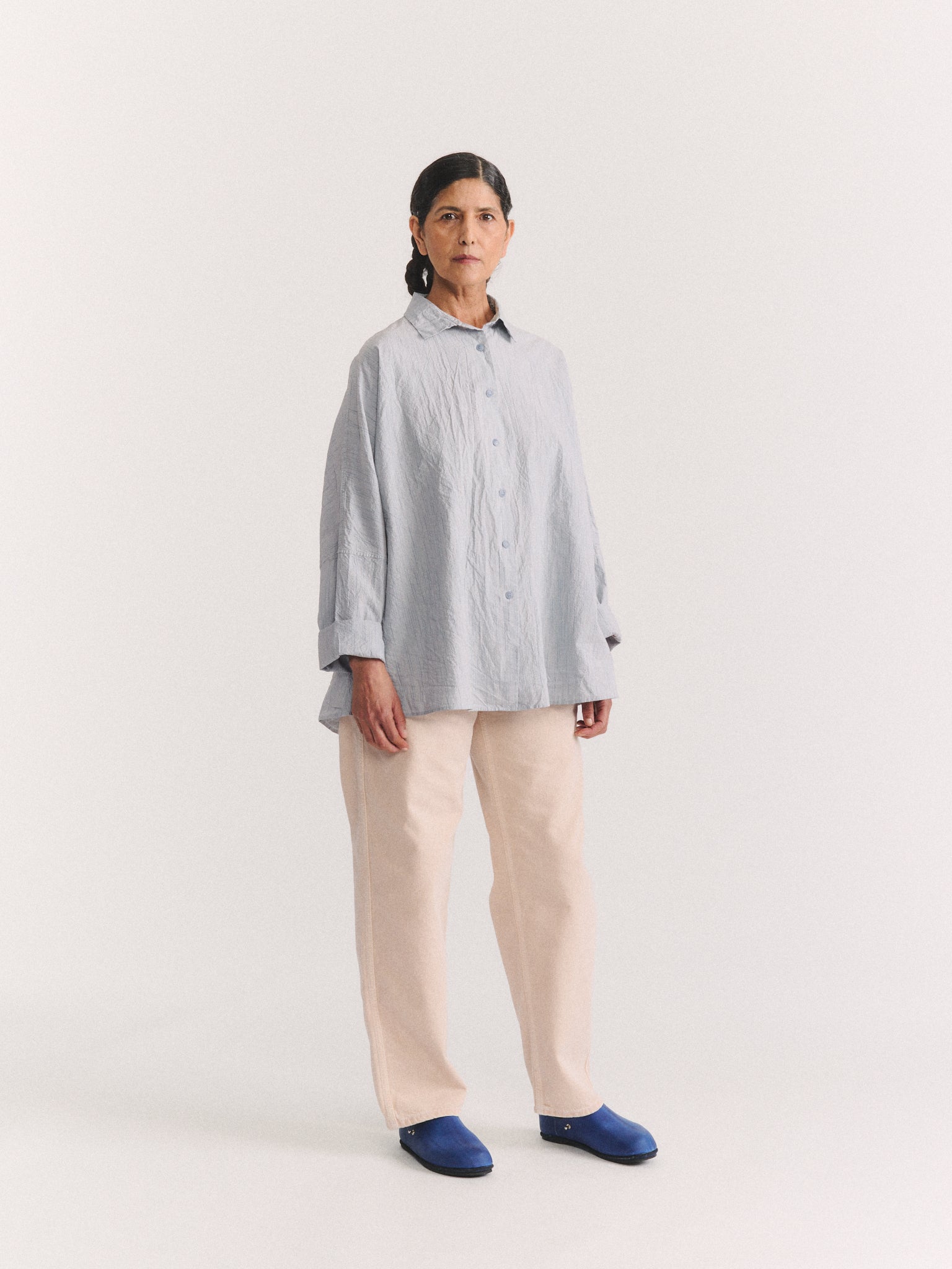 T-SHIRT WAGA MANCHES LONGUES - WIND STRIPE - RAYURE BLEUE