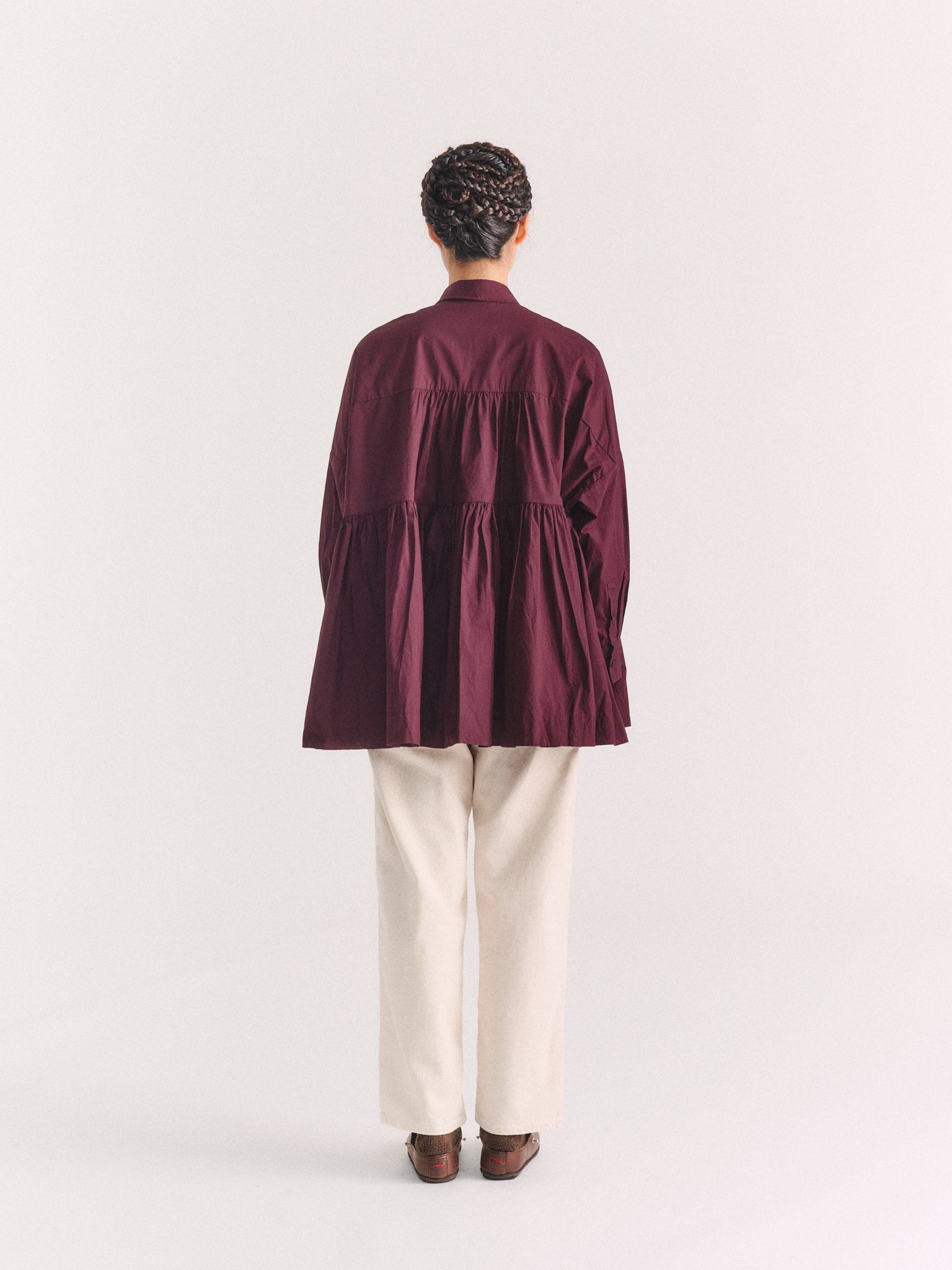 NEW SQUARE SHIRT - H COT - AUBURN
