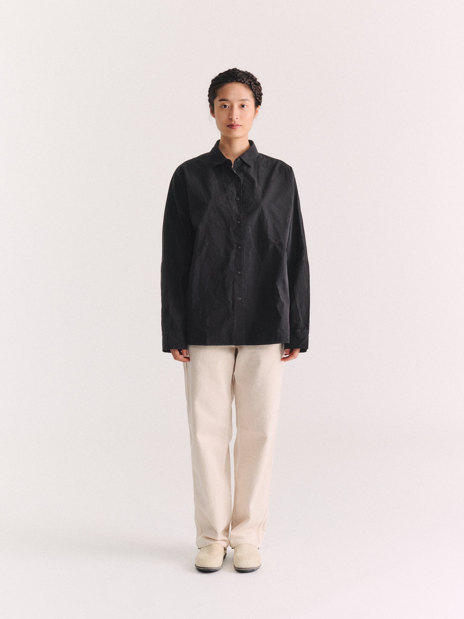 WAGA SHIRT - PAPER COT - BLACK