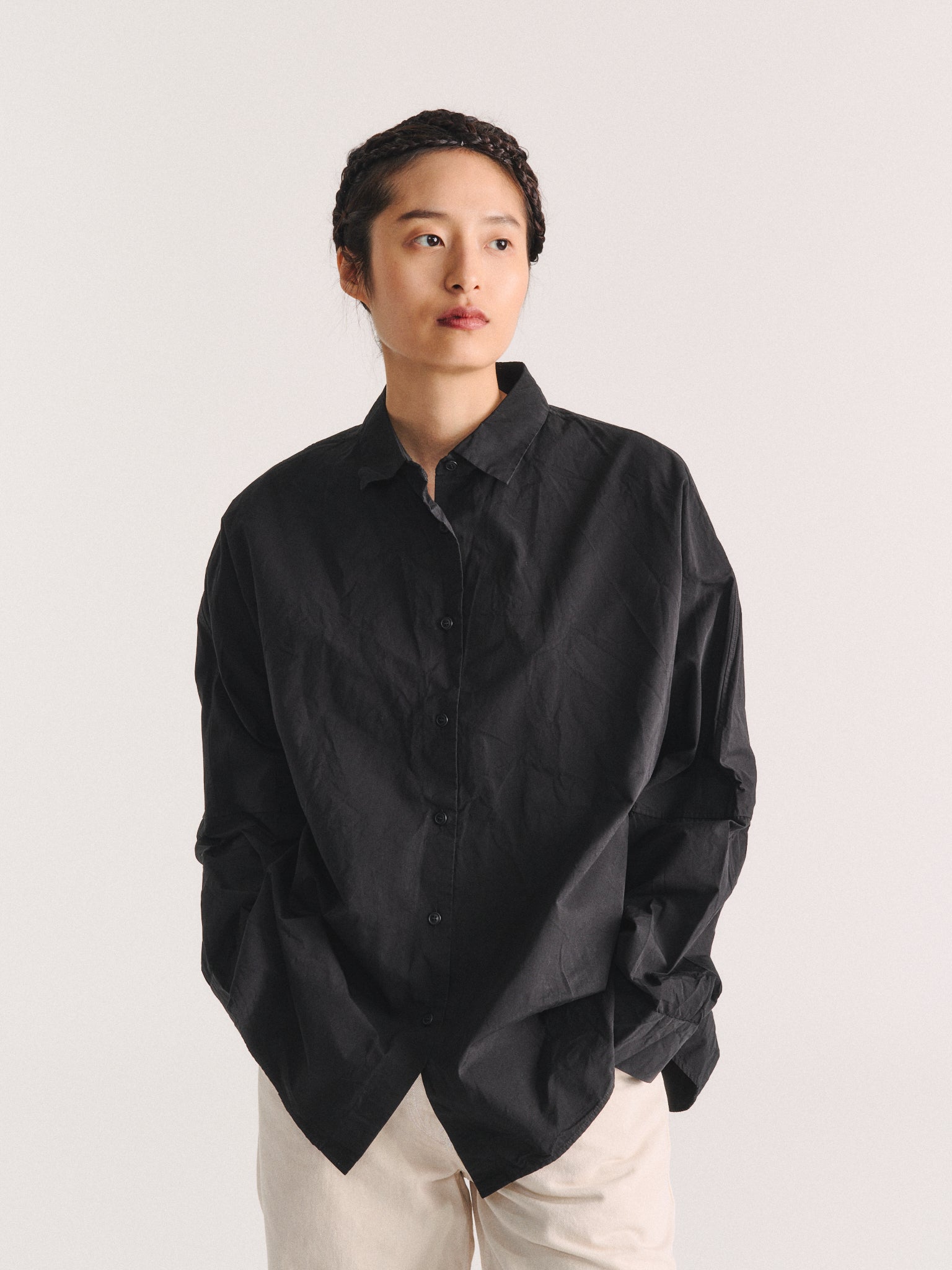WAGA SHIRT - PAPER COT - BLACK