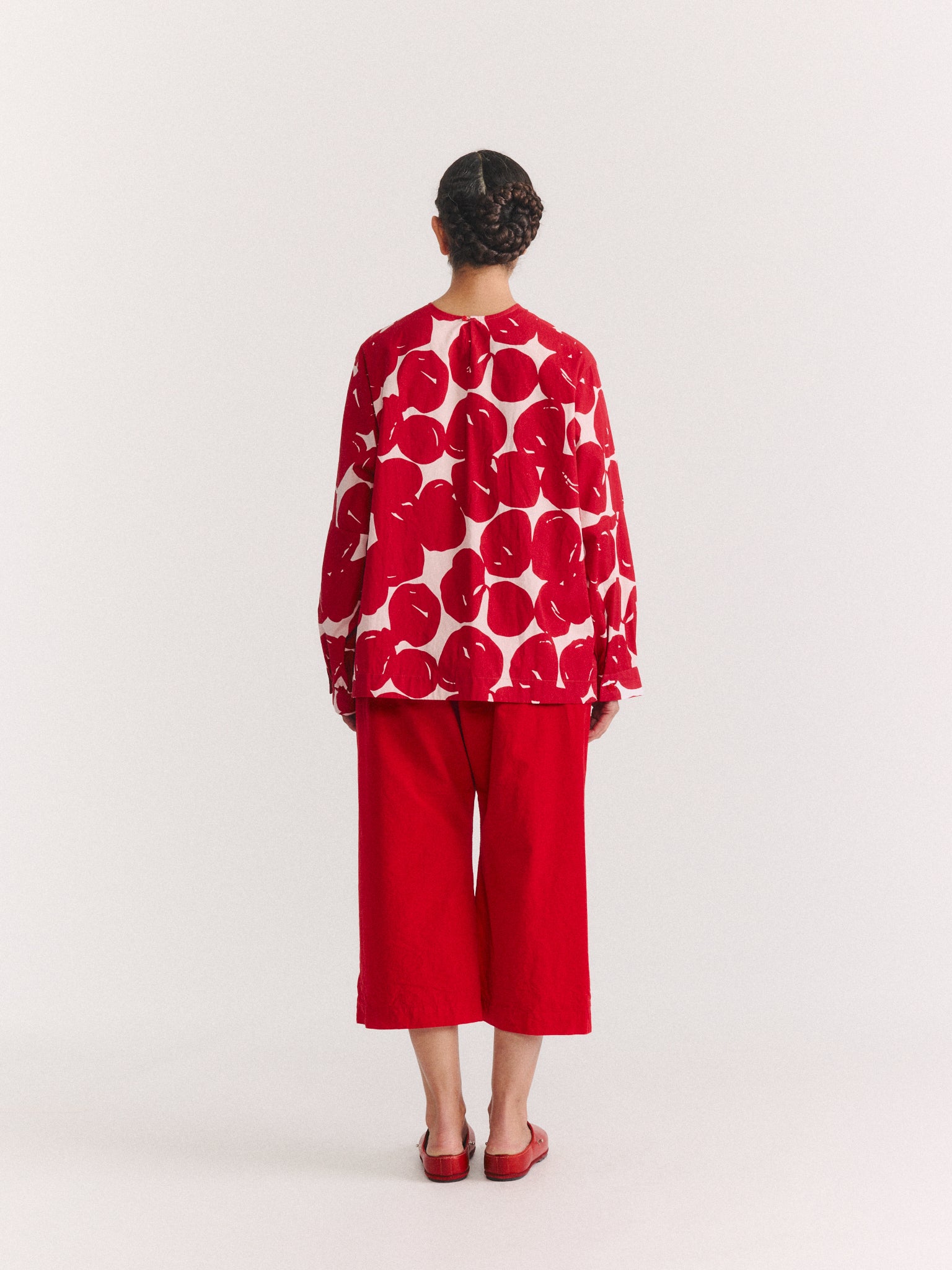 BIGGY TOP - COT POP PRINT - RED PRINT