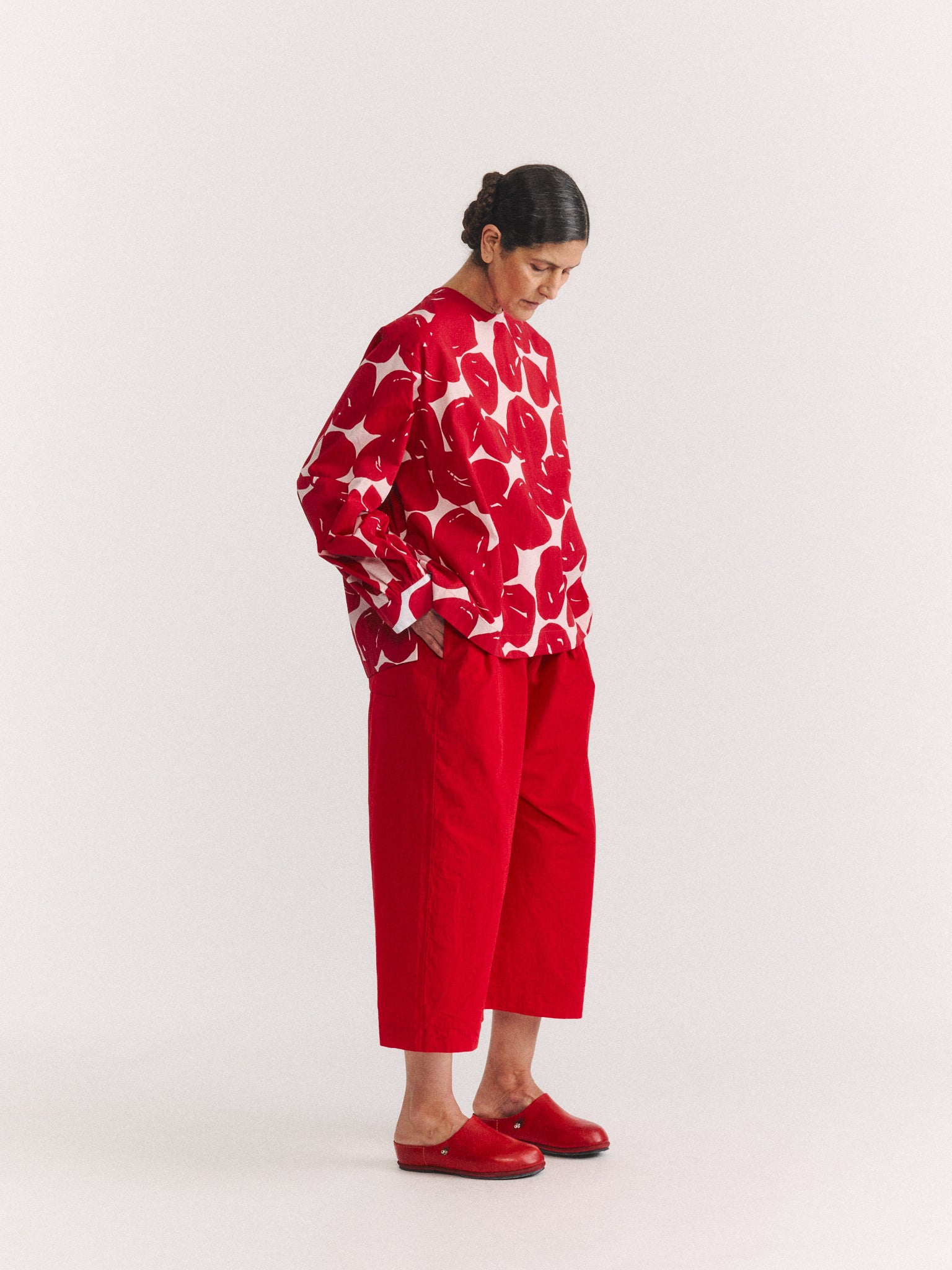 BIGGY TOP - COT POP PRINT - RED PRINT