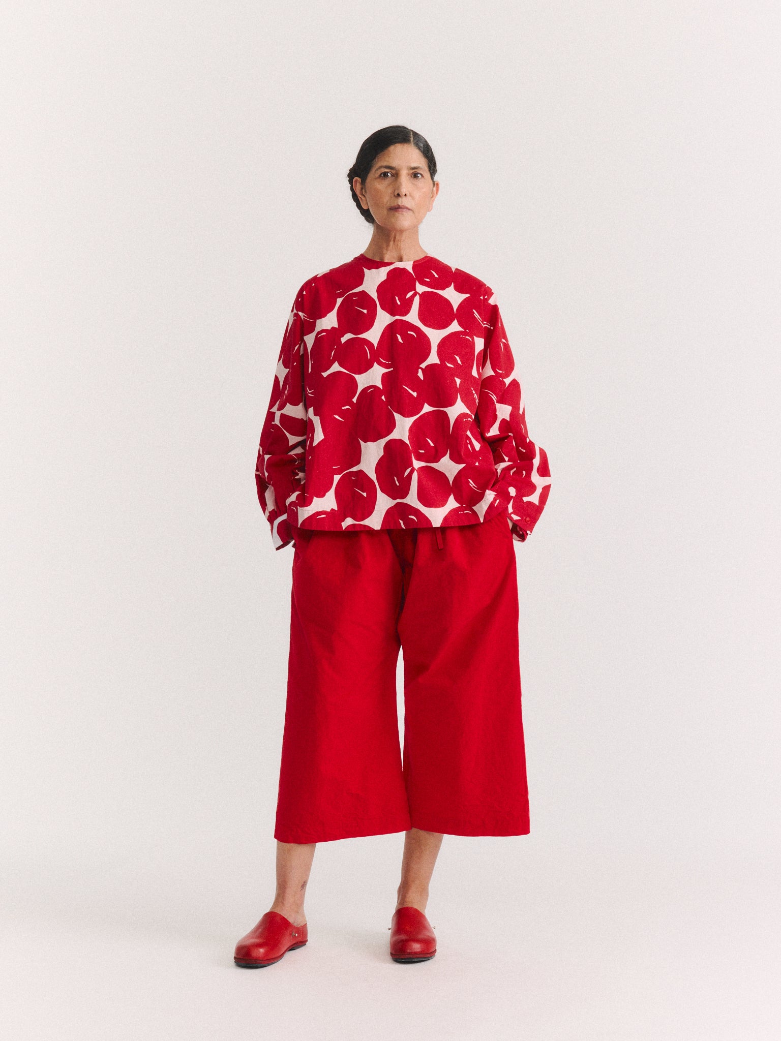 BIGGY TOP - COT POP PRINT - RED PRINT