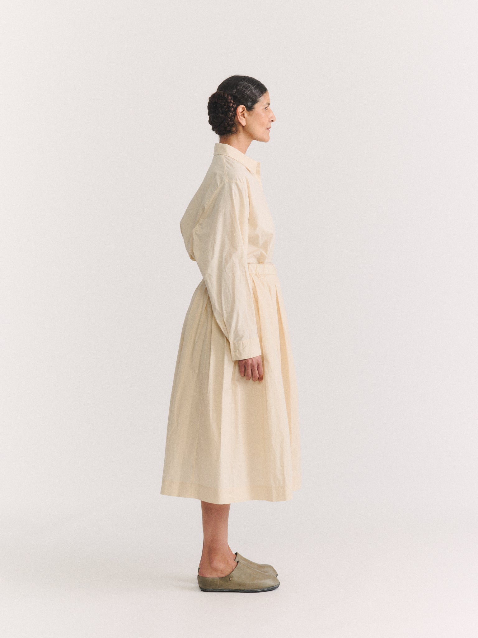 SIMPLE RIDEAUX SKIRT - L COT - FRESCO