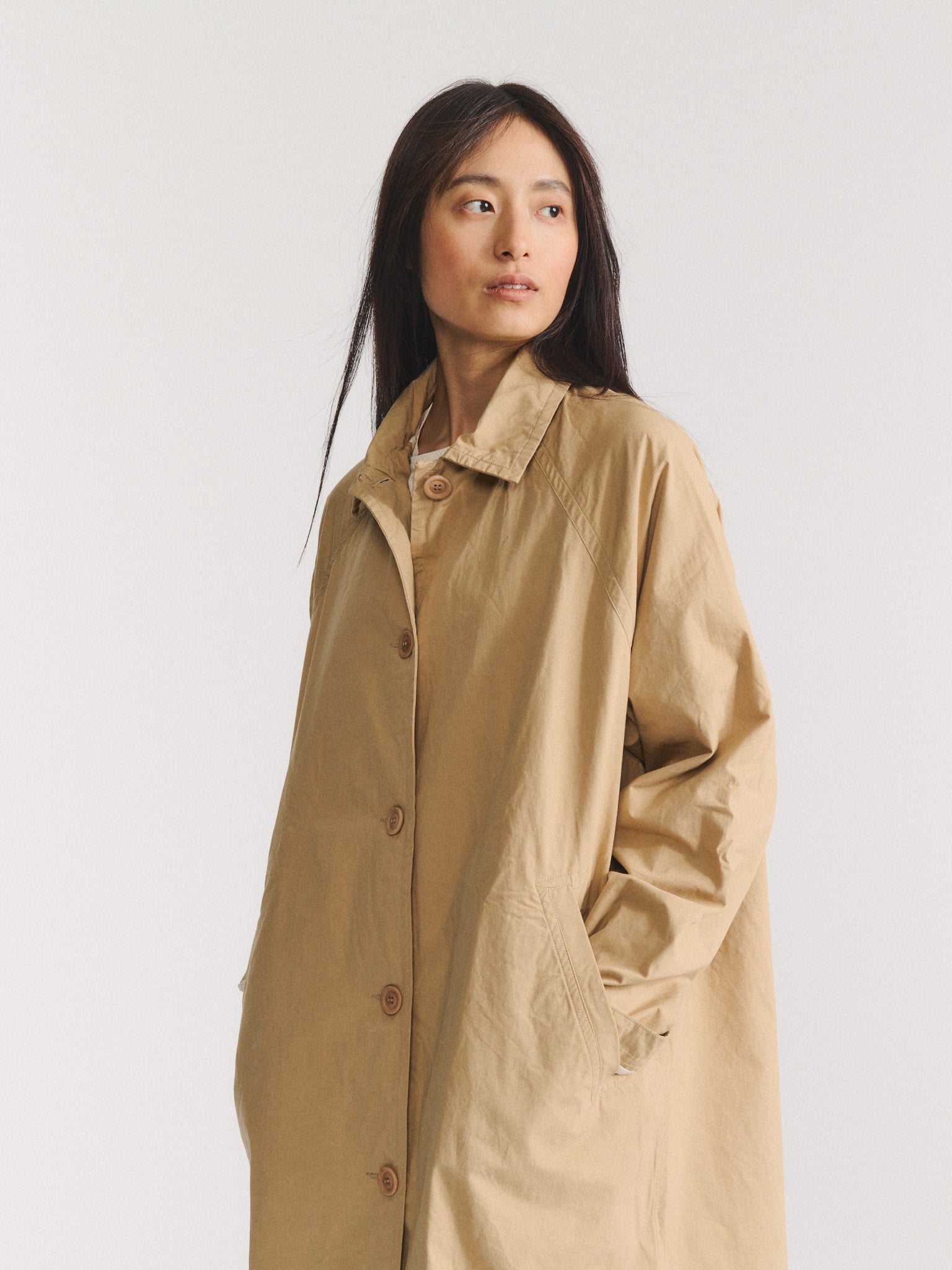 MANTEAU OLIVER - TOUGH POPLIN - BEIGE