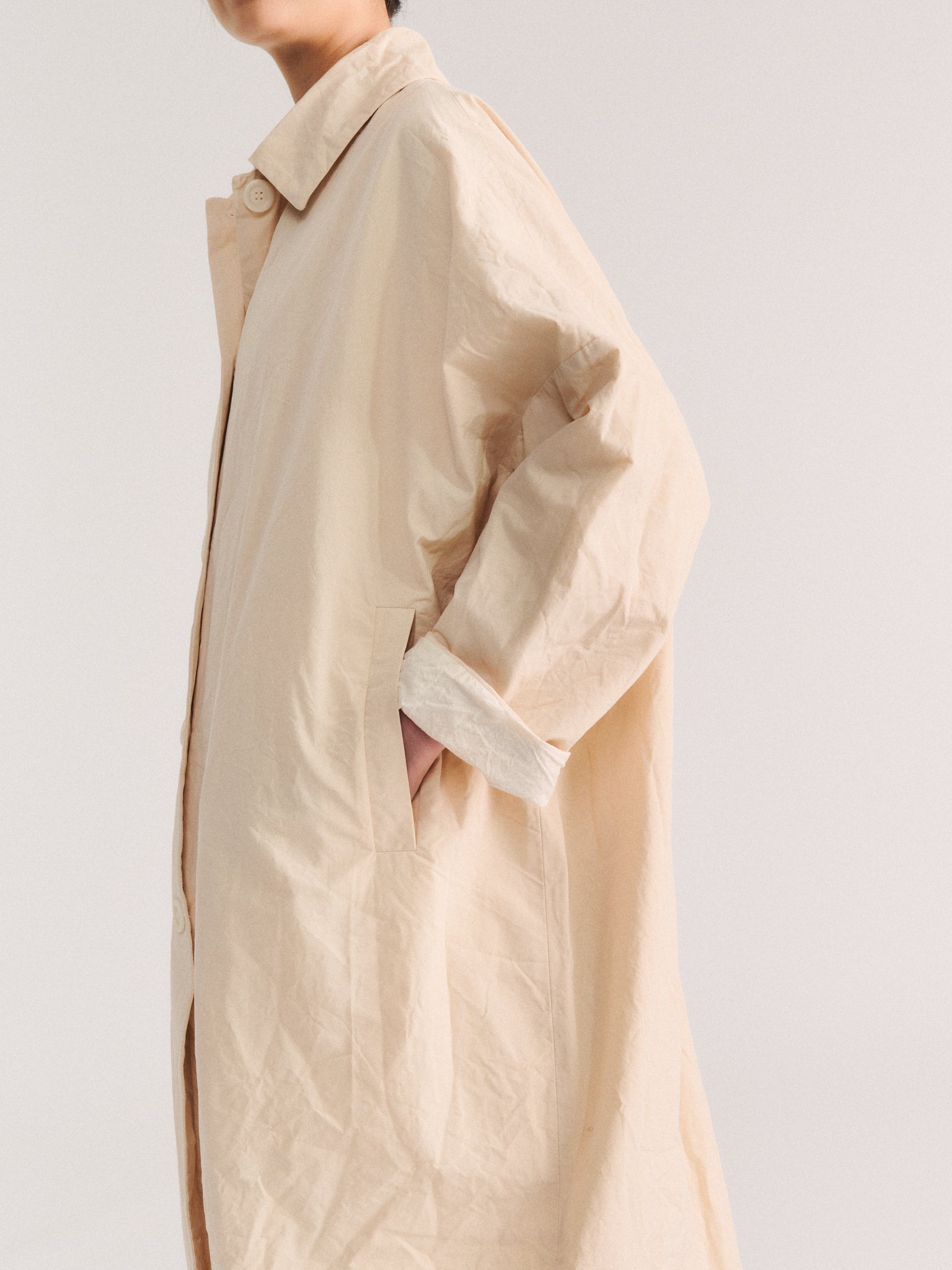 BIG BLOBBY COAT - TOUGH COT - NATURAL