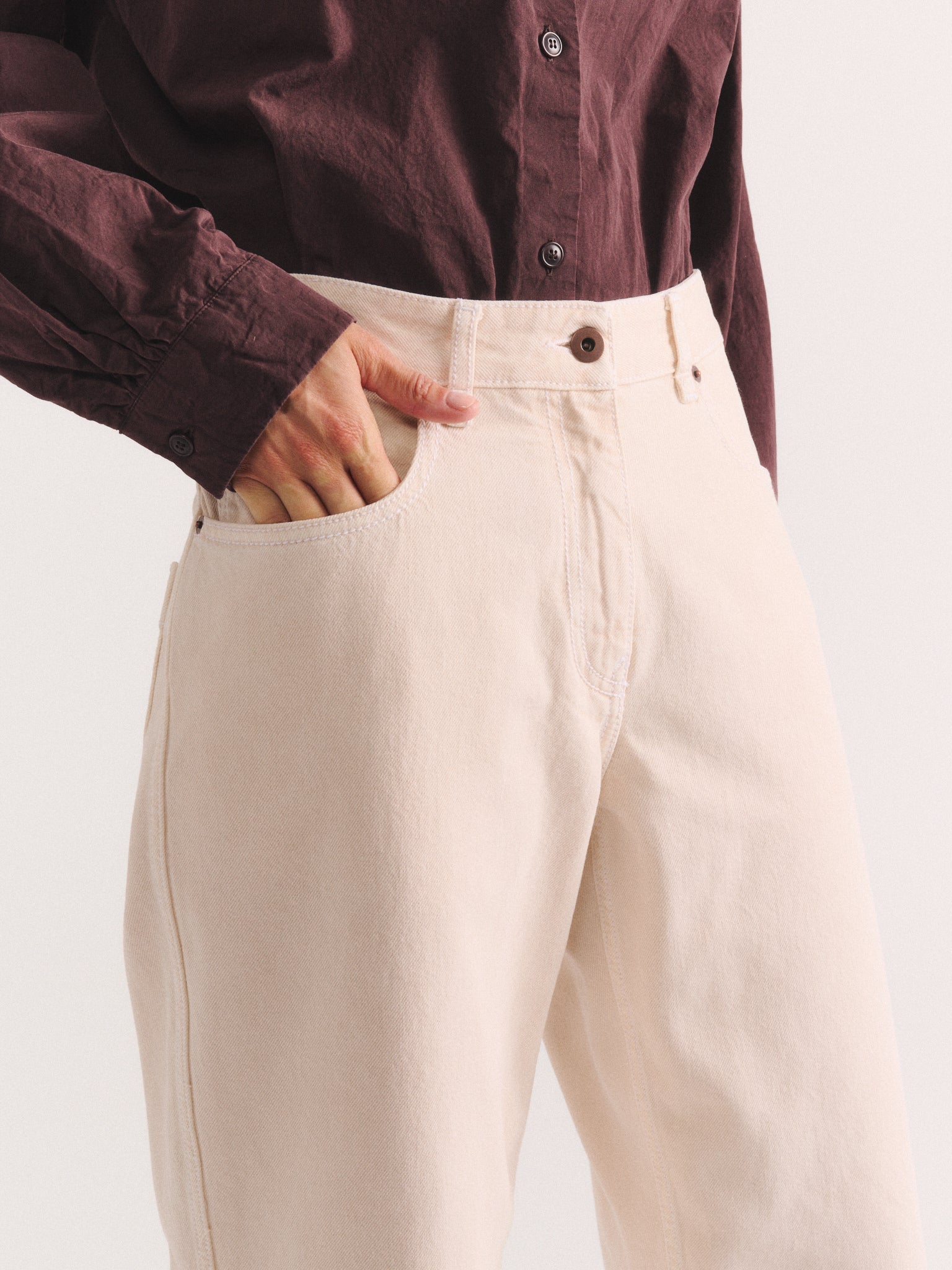 PAULO DENIM PANT - DENIM - IVORY