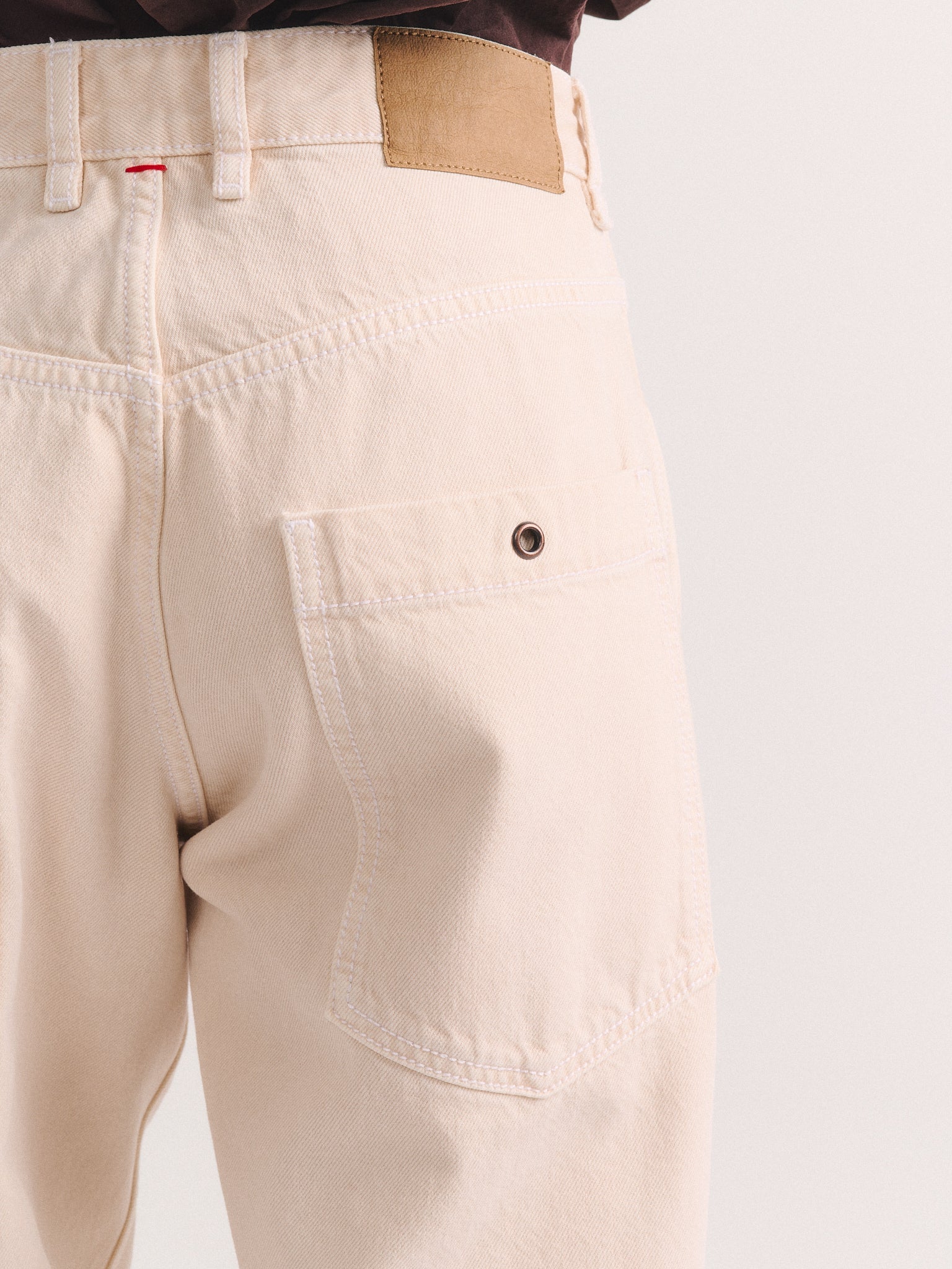 PANTALON EN DENIM PAULO - DENIM - IVOIRE