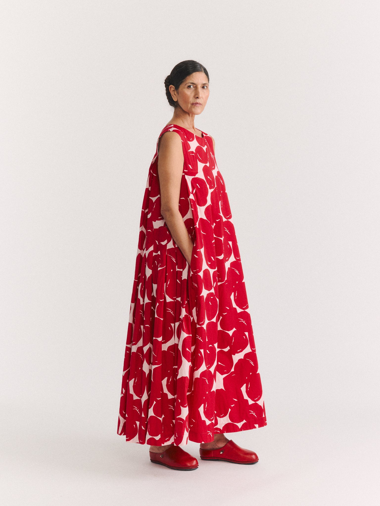 VANNES DRESS - COT POP PRINT - RED PRINT