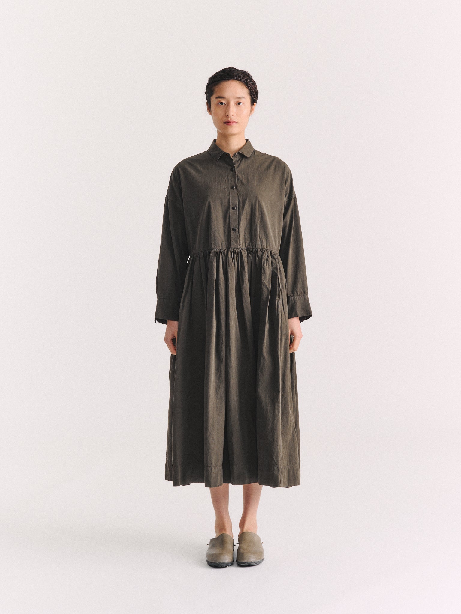 STEPHANIE DRESS - PAPER COT - DARK KHAKI