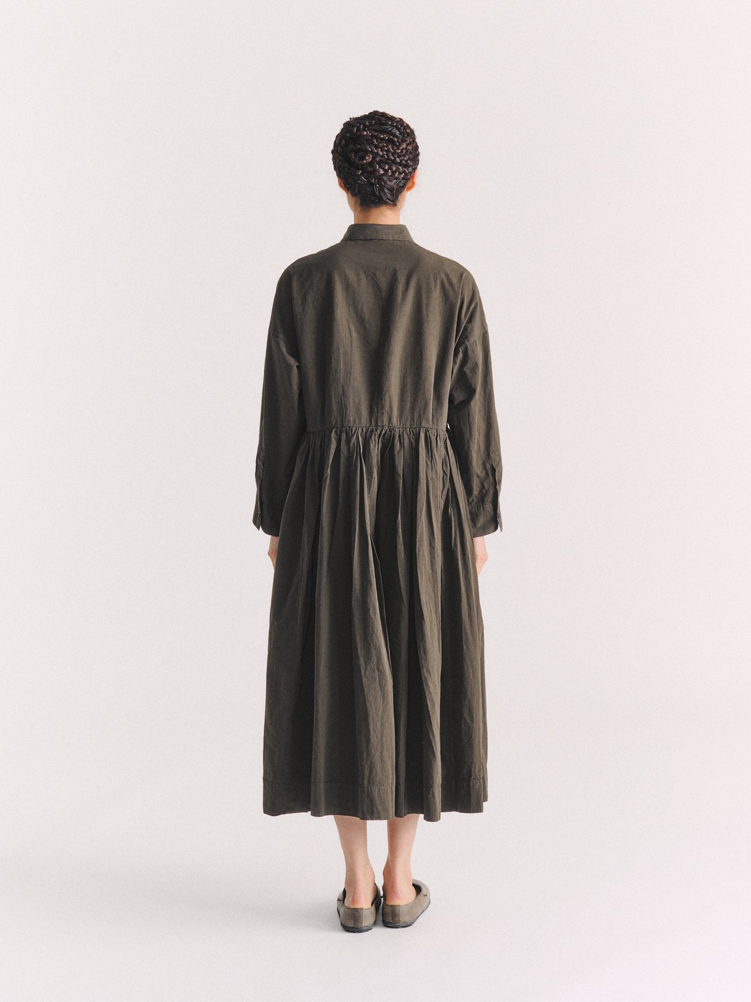 STEPHANIE DRESS - PAPER COT - DARK KHAKI