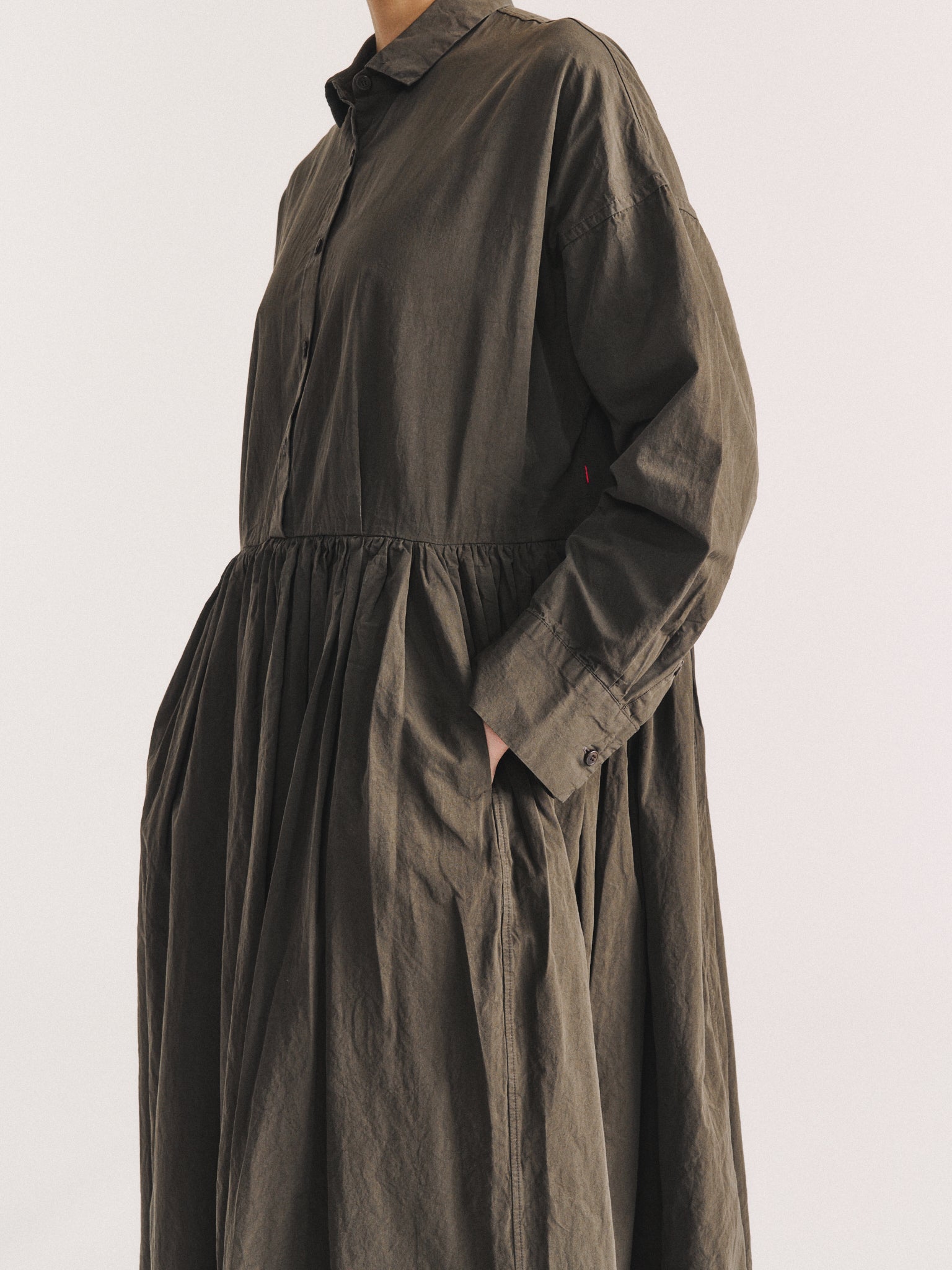 STEPHANIE DRESS - PAPER COT - DARK KHAKI