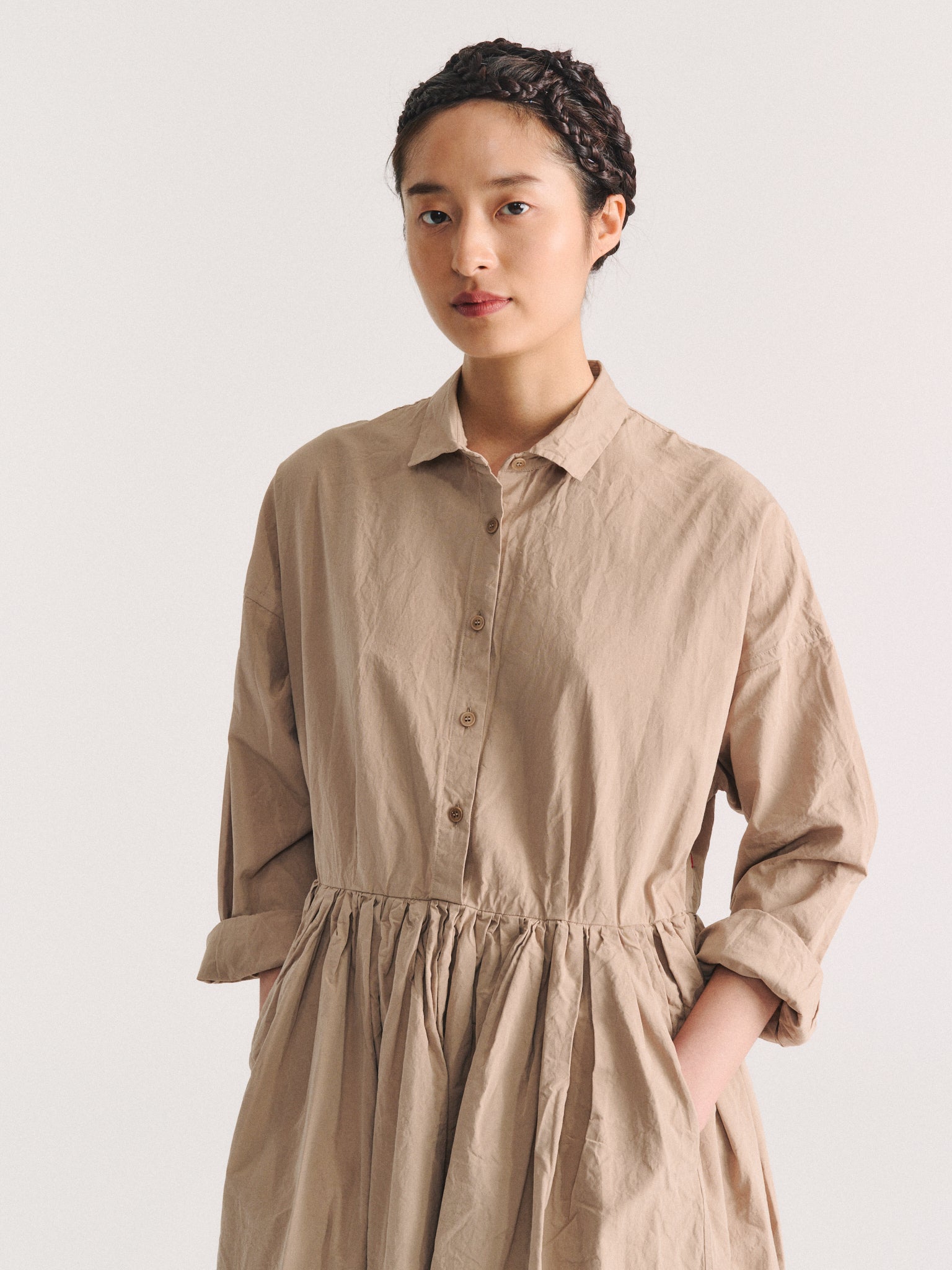 STEPHANIE DRESS - PAPER COT - LIGHT BEIGE