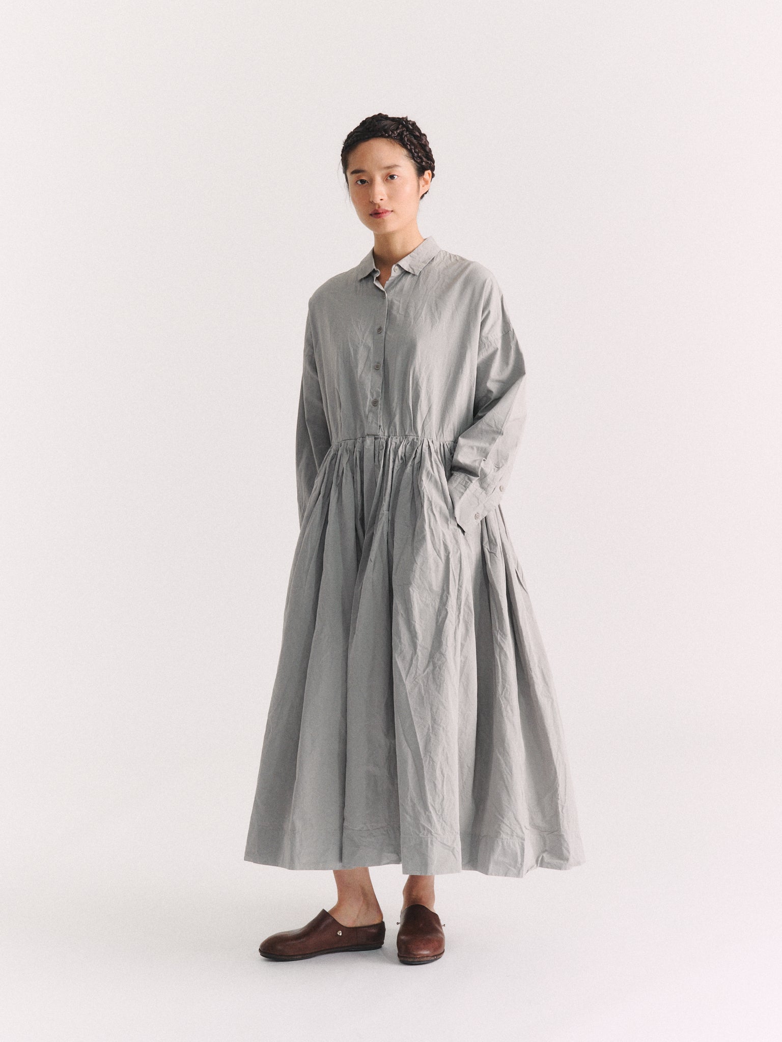 STEPHANIE DRESS - PAPER COT - LIGHT GREY