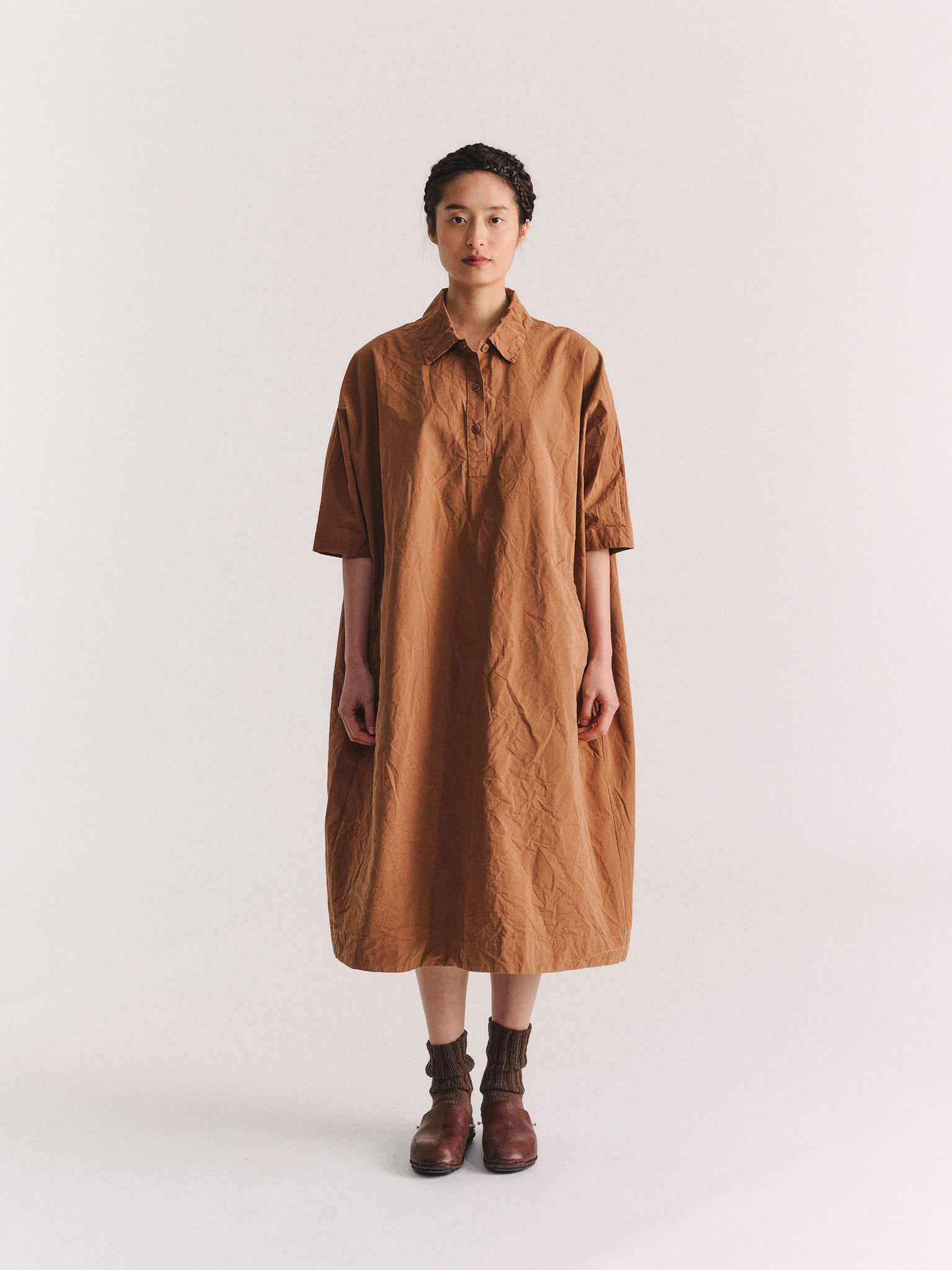TATIANA DRESS - TOUGH COT - CINNAMON